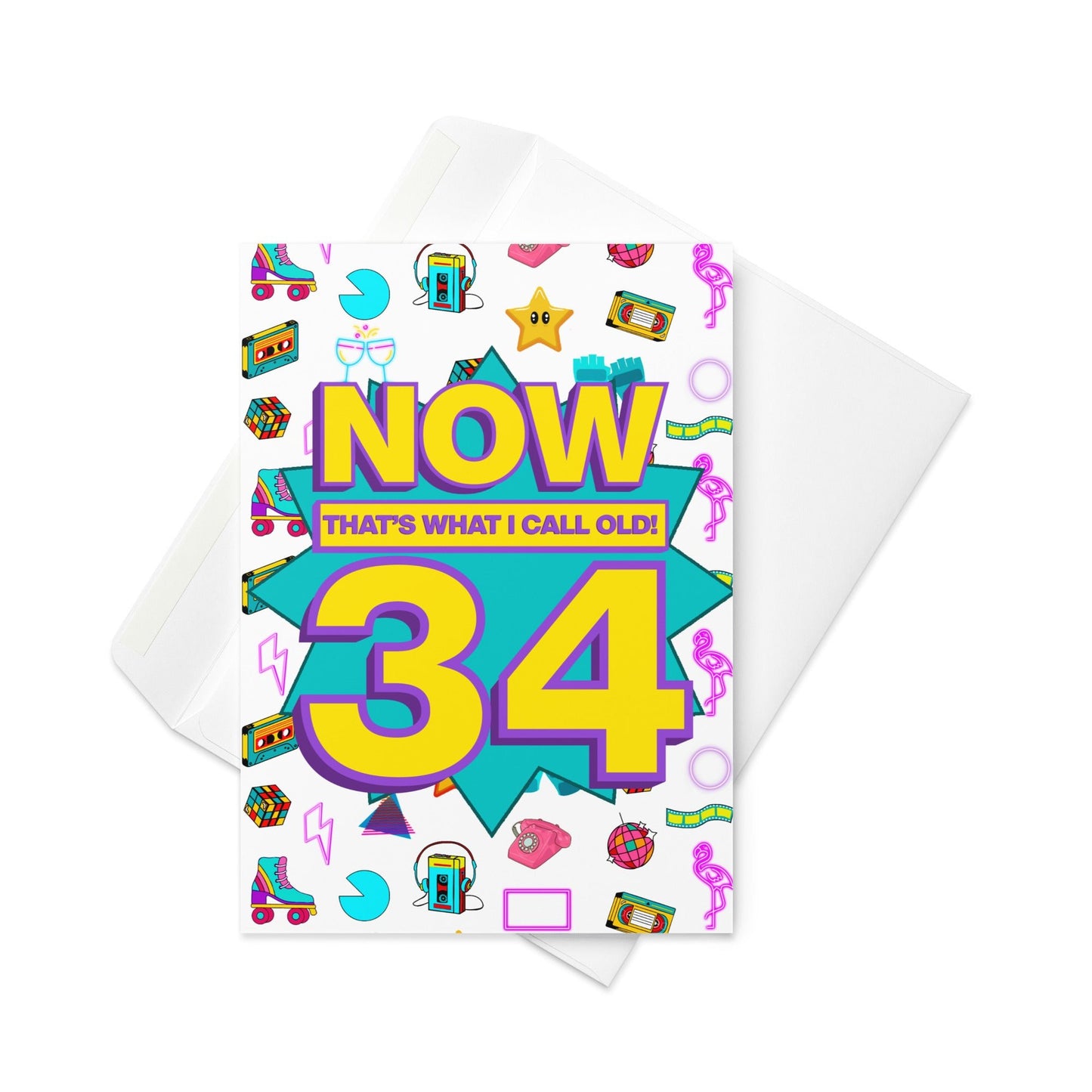 34th Birthday Card | Now That's What I Call Old! | Premium A5 - Jessie's Art Shop