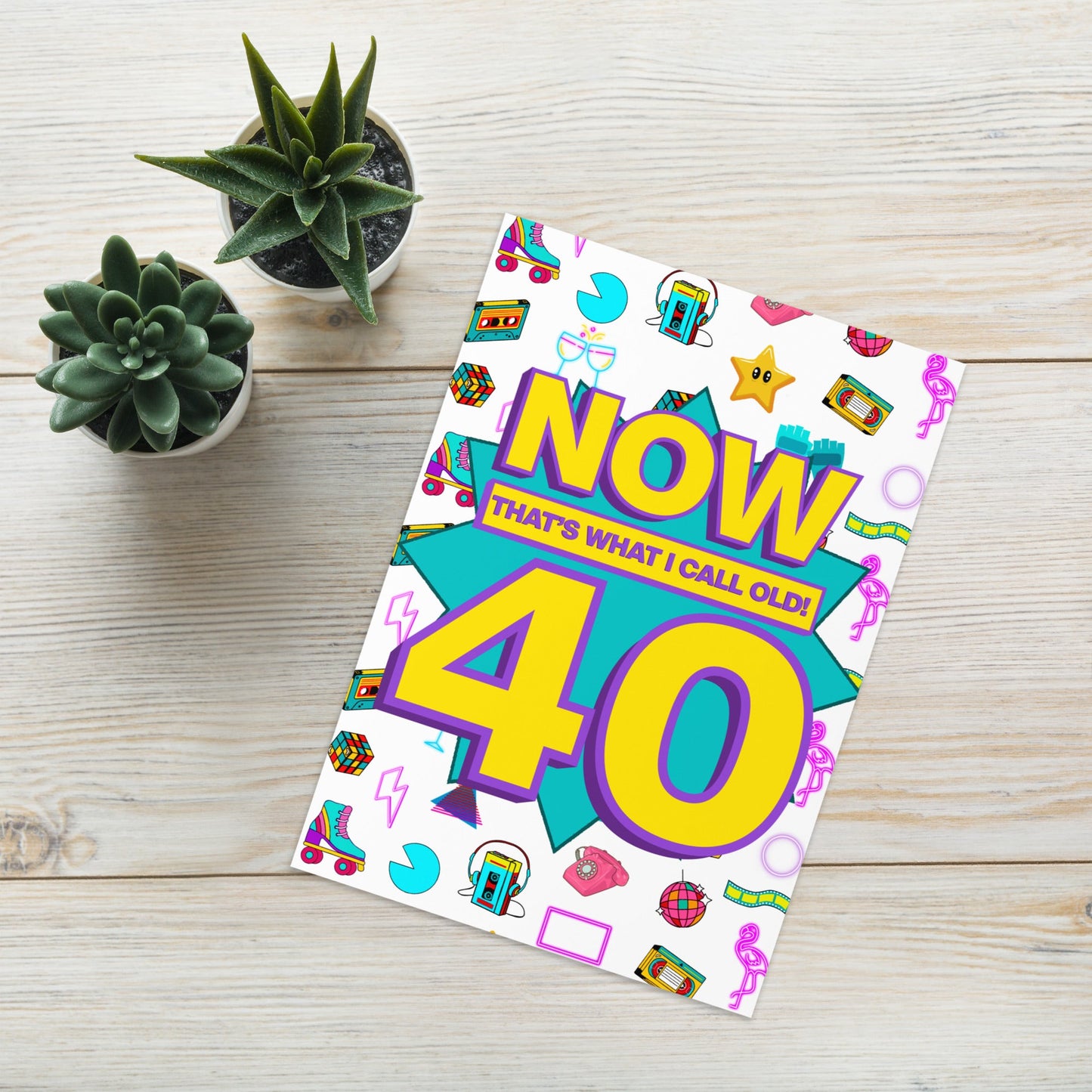 40th Birthday Card | Now That's What I Call Old! | Personalized A5 - Jessie's Art Shop