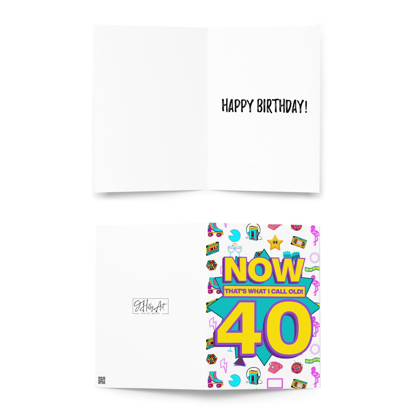 40th Birthday Card | Now That's What I Call Old! | Personalized A5 - Jessie's Art Shop