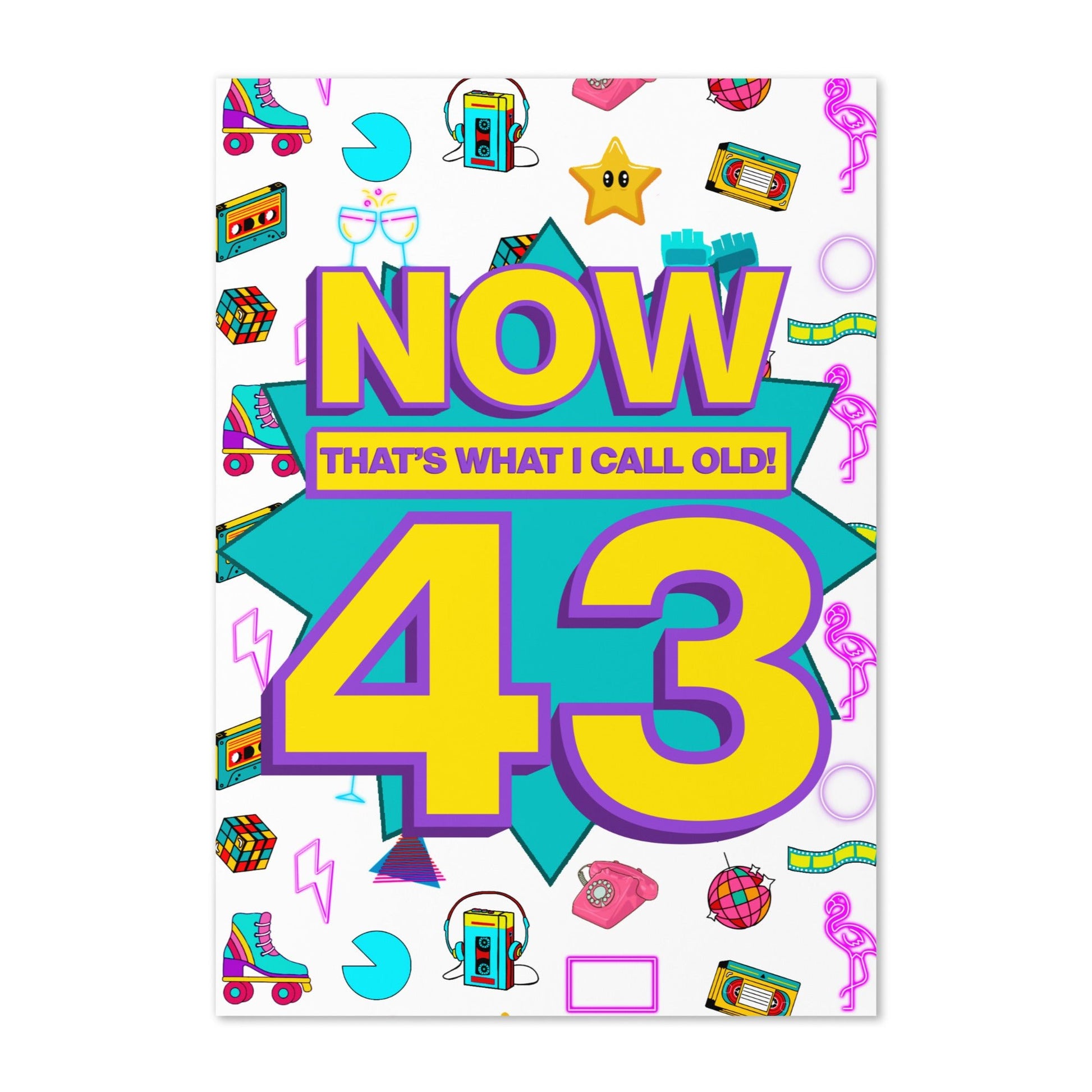 43rd Birthday Card | Now That's What I Call Old! | Personalized A5 - Jessie's Art Shop