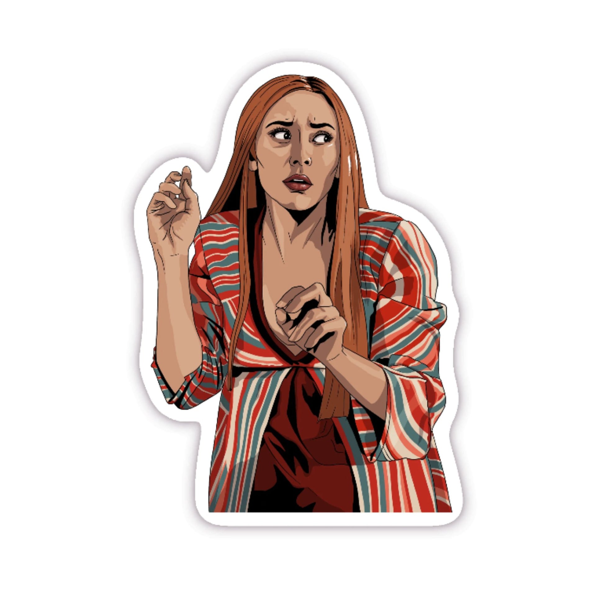 70's Wanda Maximoff Sticker | WandaVision | Eco-Friendly Vinyl - Jessie's Art Shop