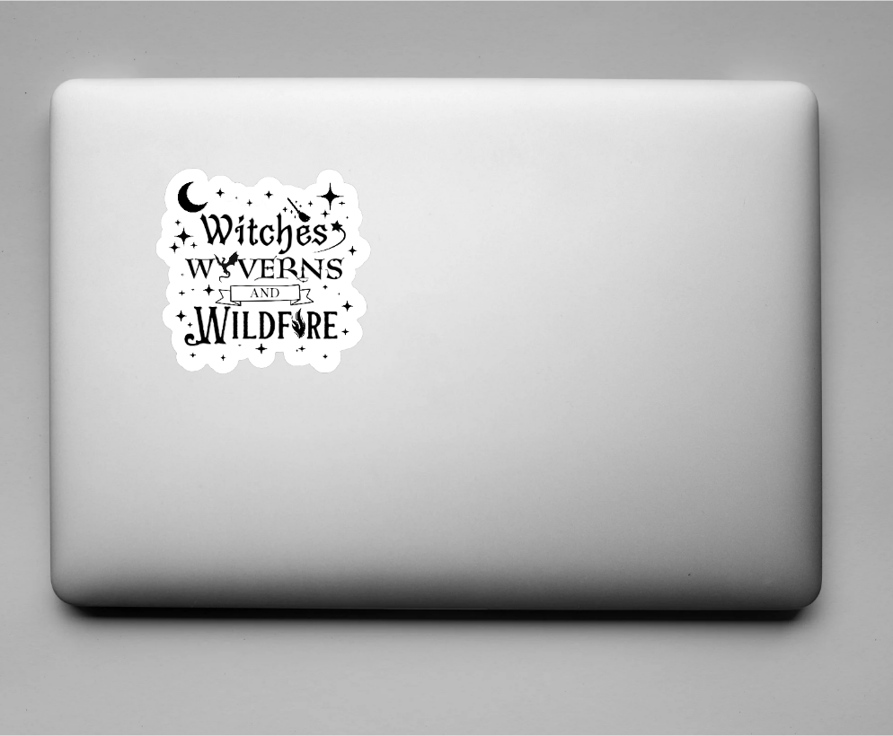 Witches Wyverns and Wildfire sticker Throne of Glass merch| fantasy and Halloween | premium gloss eco vinyl
