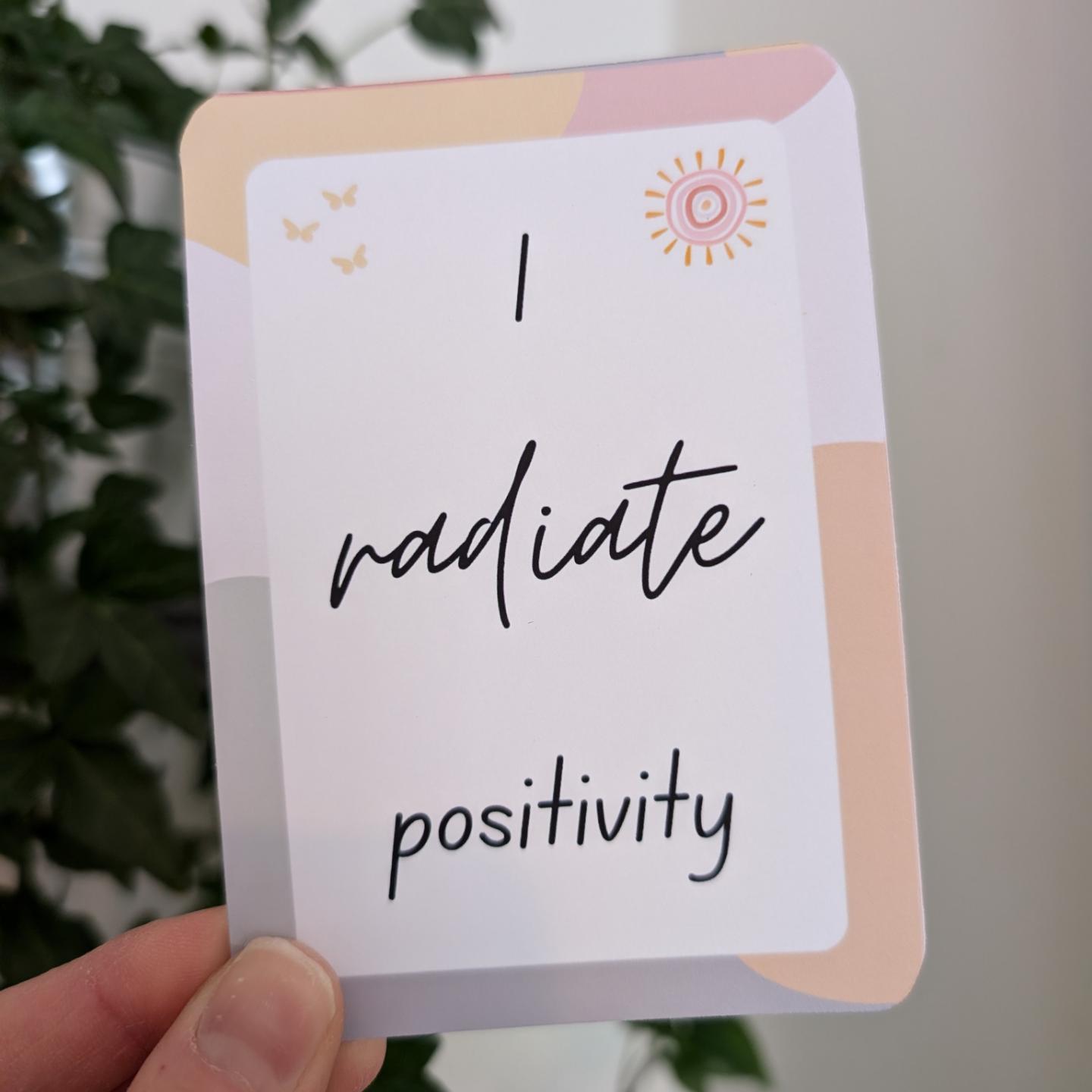 12 positive daily affirmation cards | boho self care