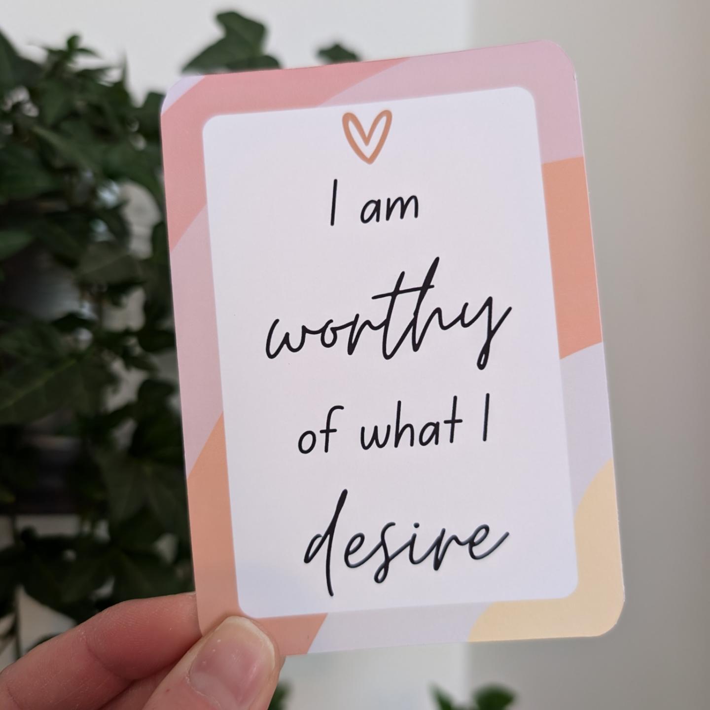 12 positive daily affirmation cards | boho self care