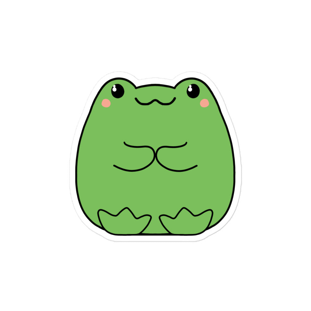 Kawaii Frog Sticker | Cute Japanese Style | Eco-Friendly Vinyl - Jessie's Art Shop