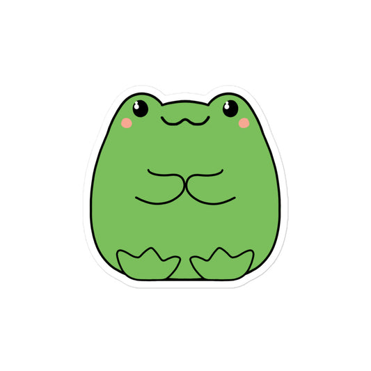 Kawaii Frog Sticker | Cute Japanese Style | Eco-Friendly Vinyl - Jessie's Art Shop