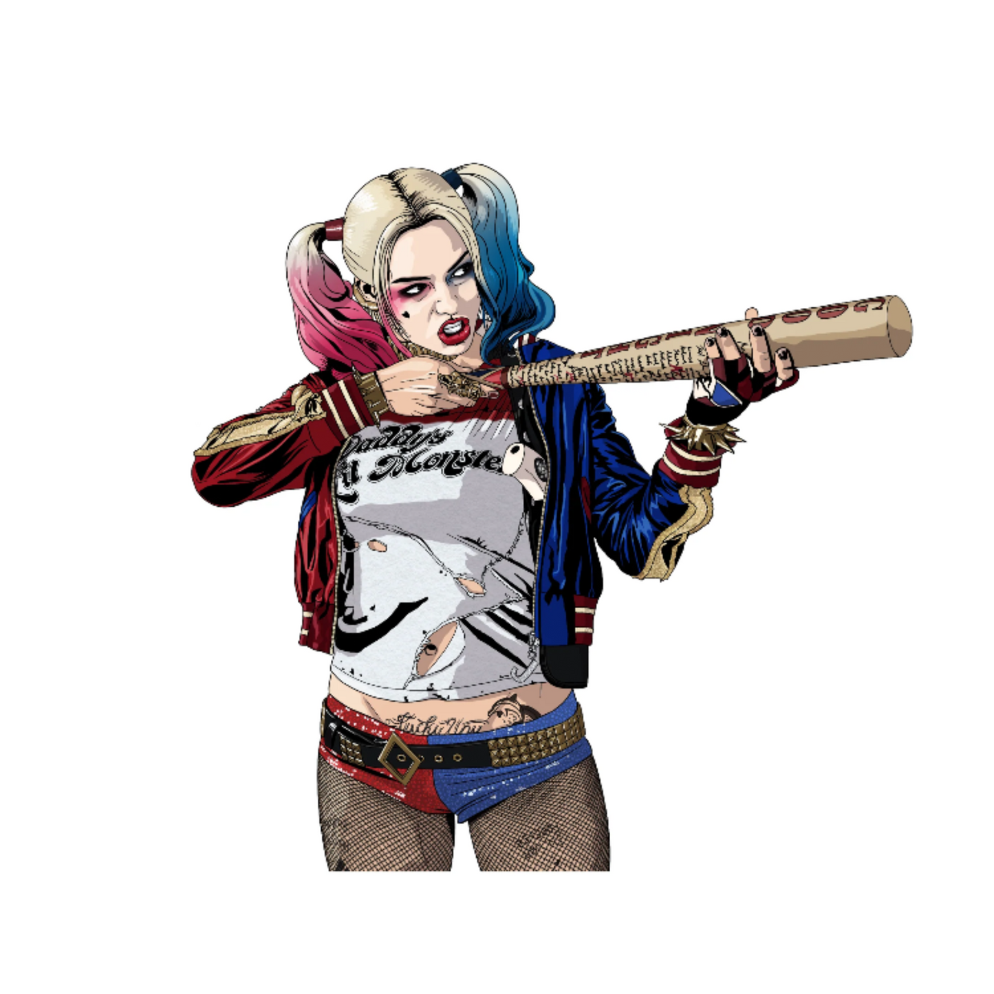 Harley Quinn Bat Sticker | Margot Robbie Art | Eco-Friendly Vinyl - Jessie's Art Shop