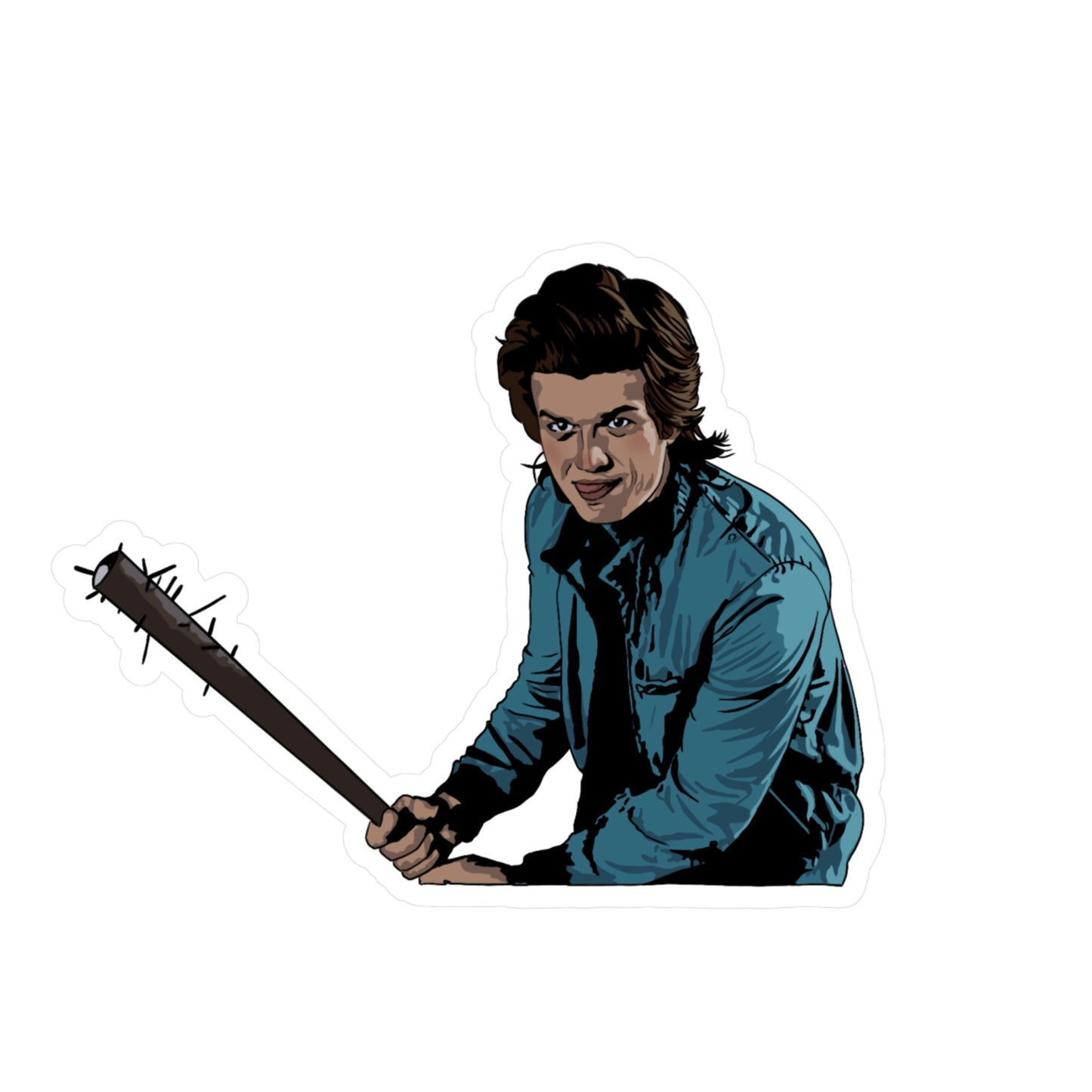 Steve Harrington Stranger Things waterproof glossy sticker | Eco friendly & vegan - Jessie's Art Shop