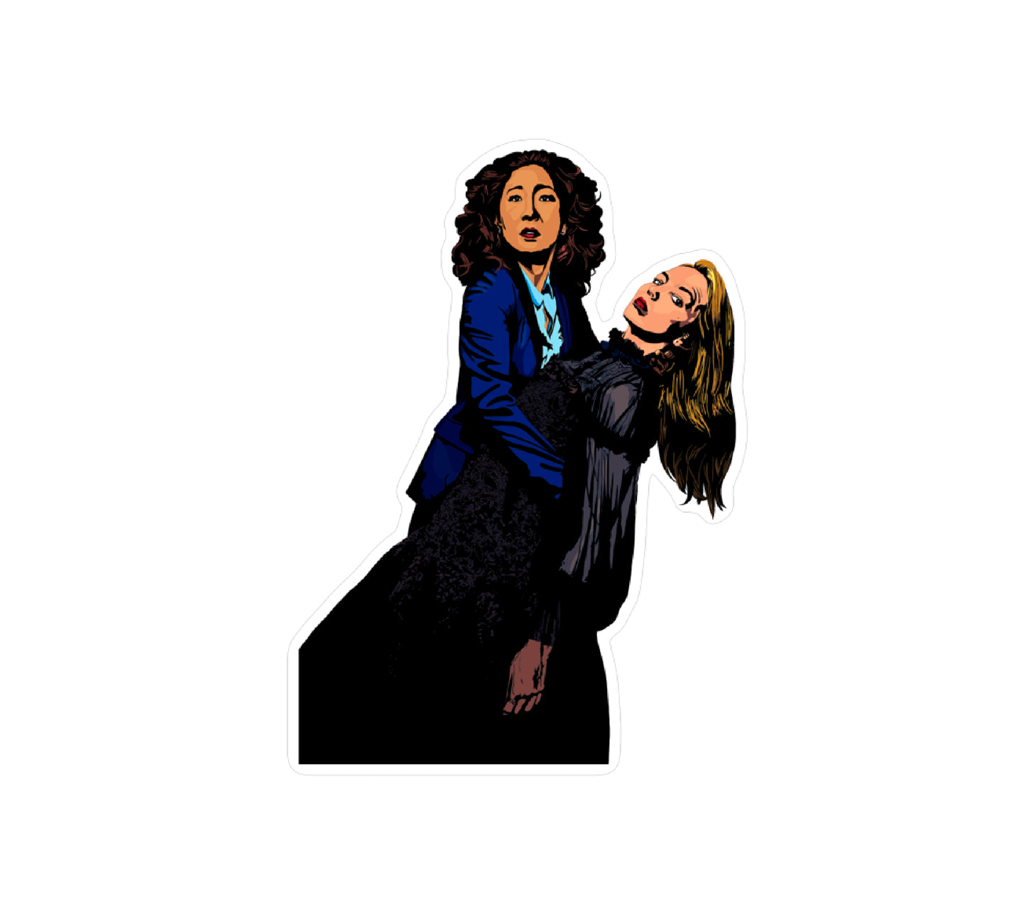 Villanelle and Eve Season 2 sticker | Killing Eve | Eco friendly - Jessie's Art Shop