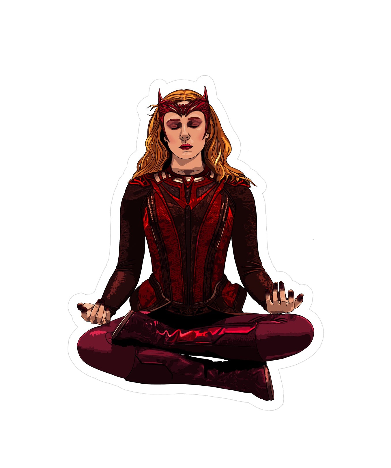 Scarlet Witch Sticker | Wanda Maximoff WandaVision | MCU Fan Art Gift - Jessie's Art Shop