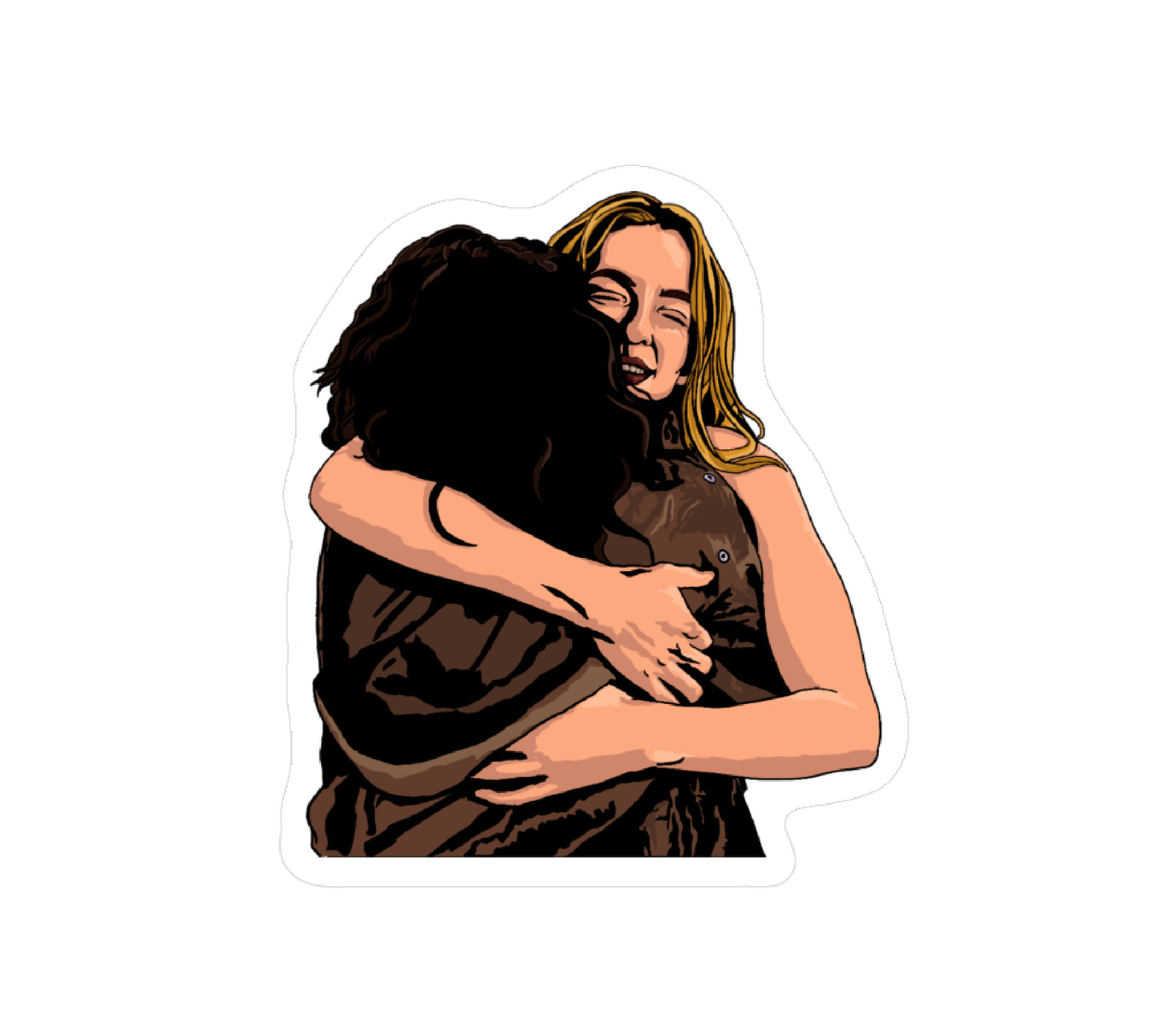 Killing Eve Boat Hug Sticker | S4 Finale Scene | Villanelle & Eve Art - Jessie's Art Shop