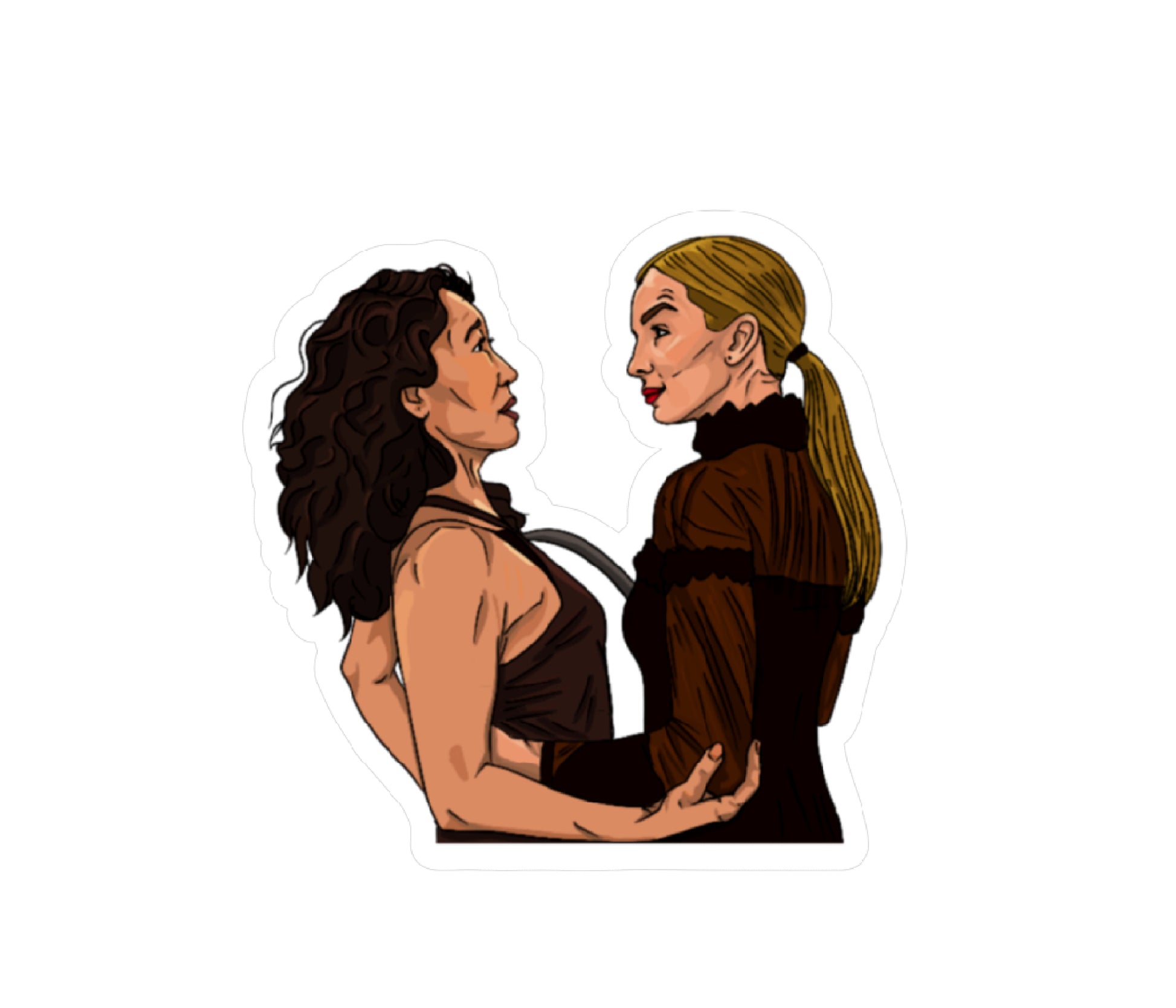 Killing Eve Kitchen Scene Sticker | Villanelle & Eve S2 | Eco friendly - Jessie's Art Shop