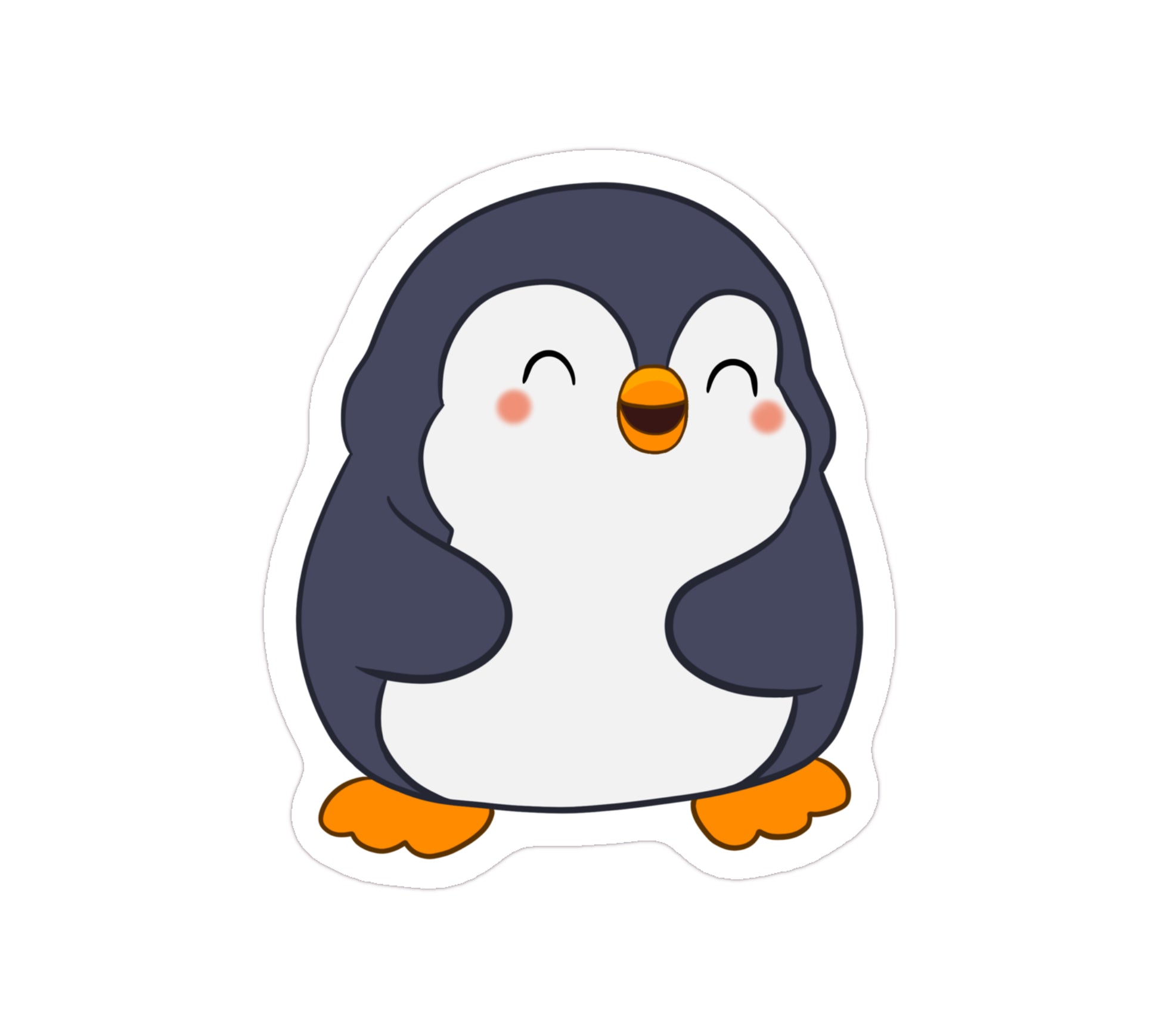 Kawaii Penguin Sticker | Cute Antarctic Friend | Eco-Friendly Vinyl - Jessie's Art Shop