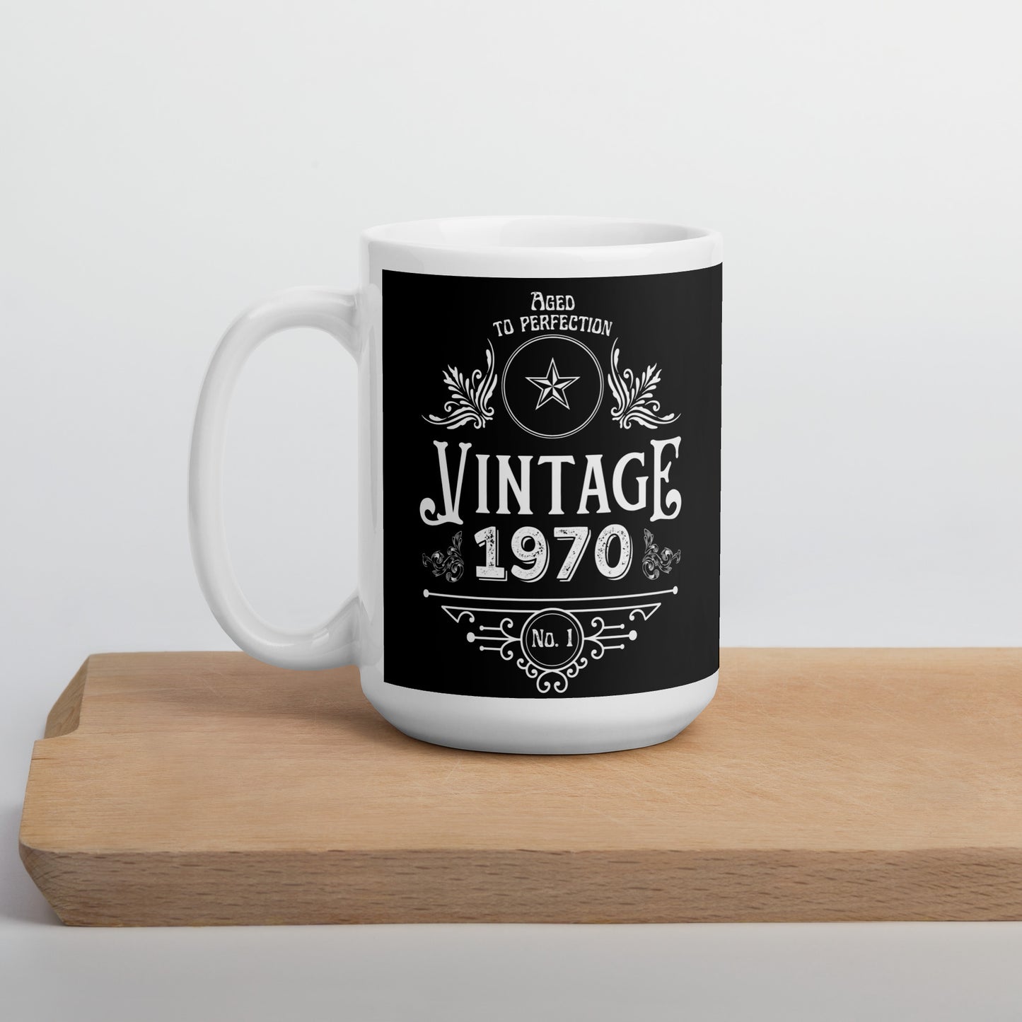 Vintage 1970 54th Birthday Mug | Eco Friendly Cup - Jessie's Art Shop