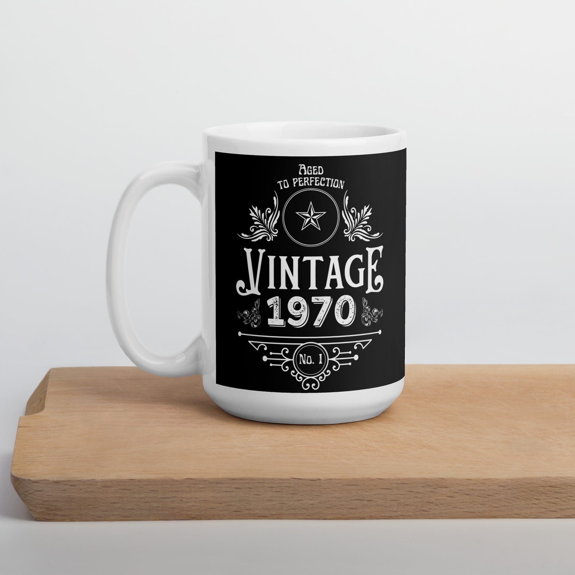 Vintage 1970 54th Birthday Mug | Eco Friendly Cup - Jessie's Art Shop