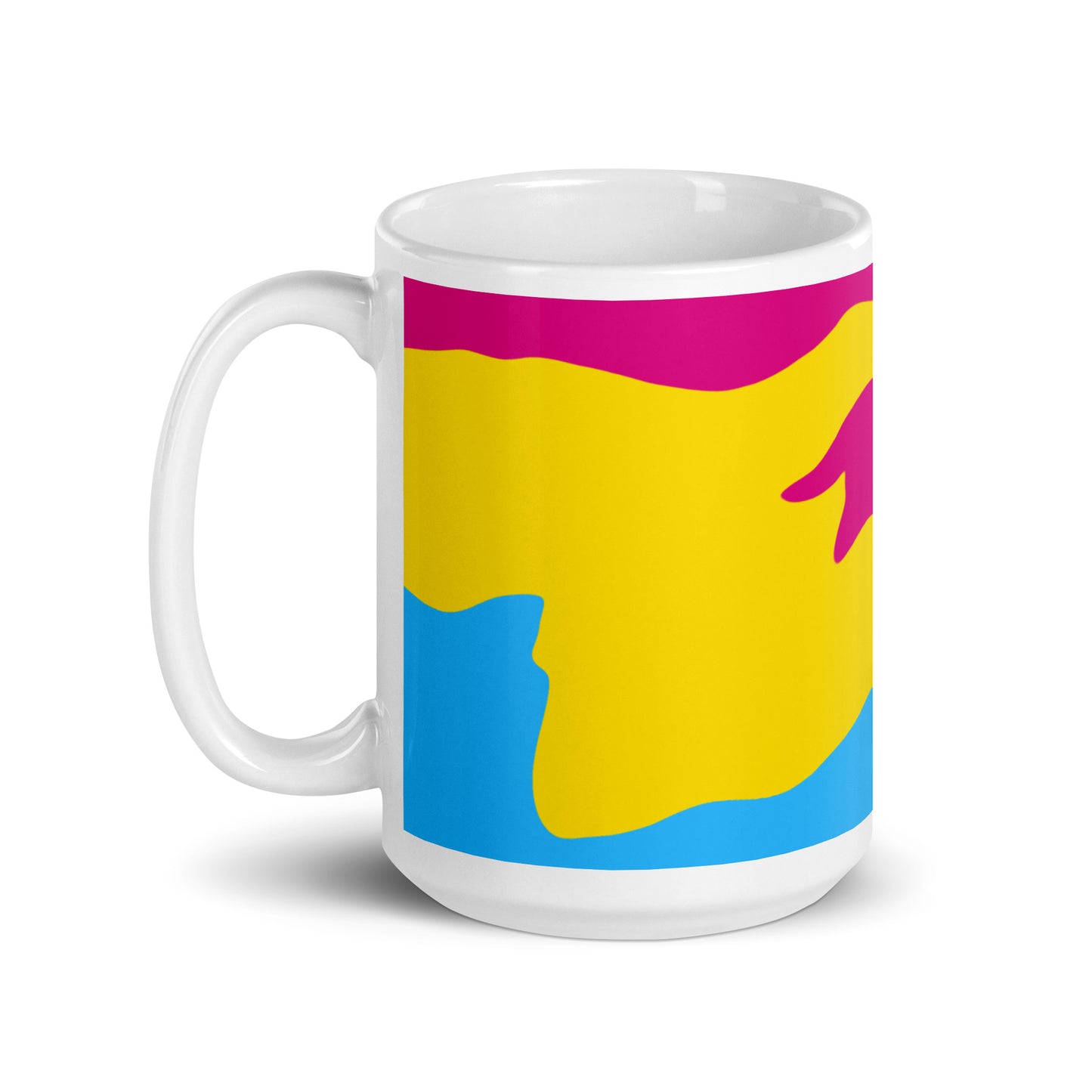 Pansexual Flag Wavy Design Mug | LGBTQ+ Eco Friendly Cup - Jessie's Art Shop