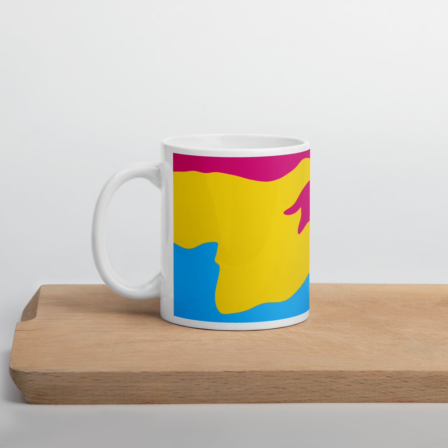 Pansexual Flag Wavy Design Mug | LGBTQ+ Eco Friendly Cup - Jessie's Art Shop