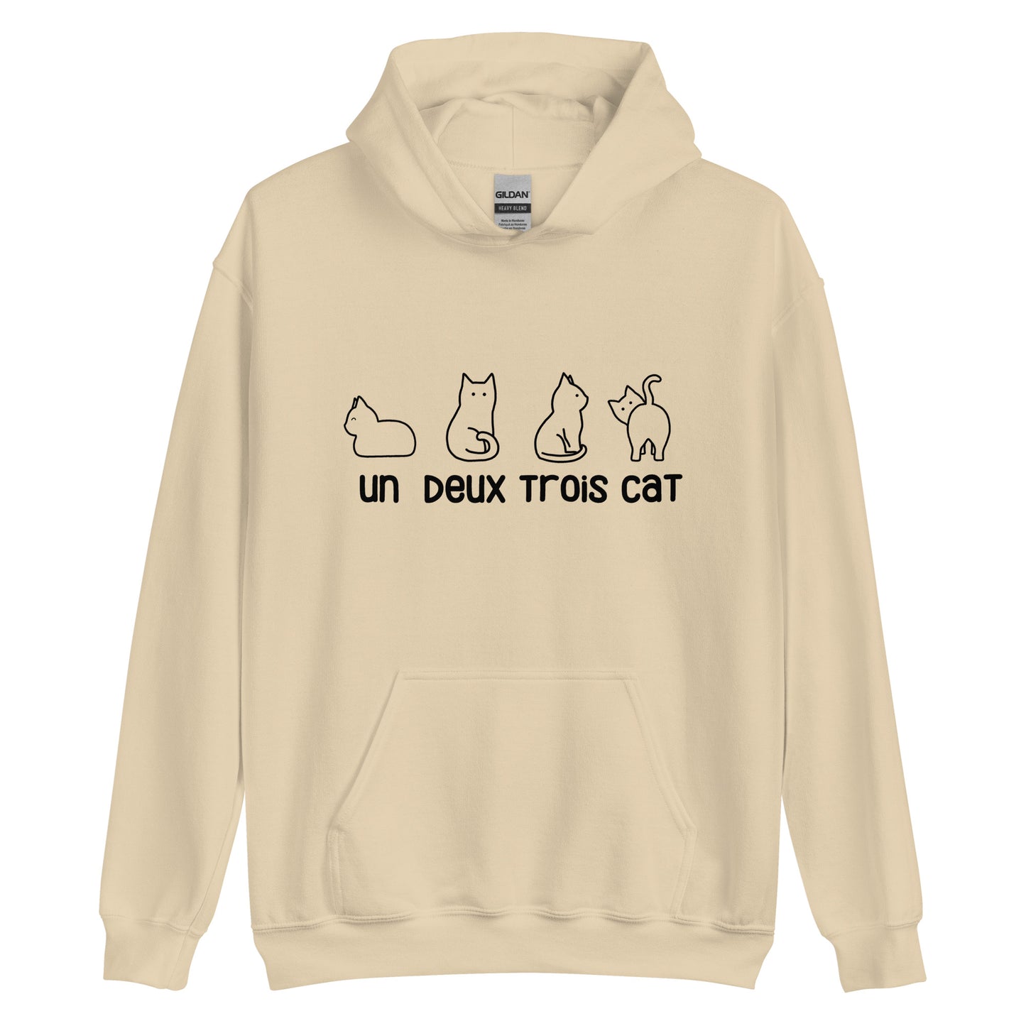 Un deux trois cat hoodie | funny quotes for cat lover | gift for cat mum / cat dad