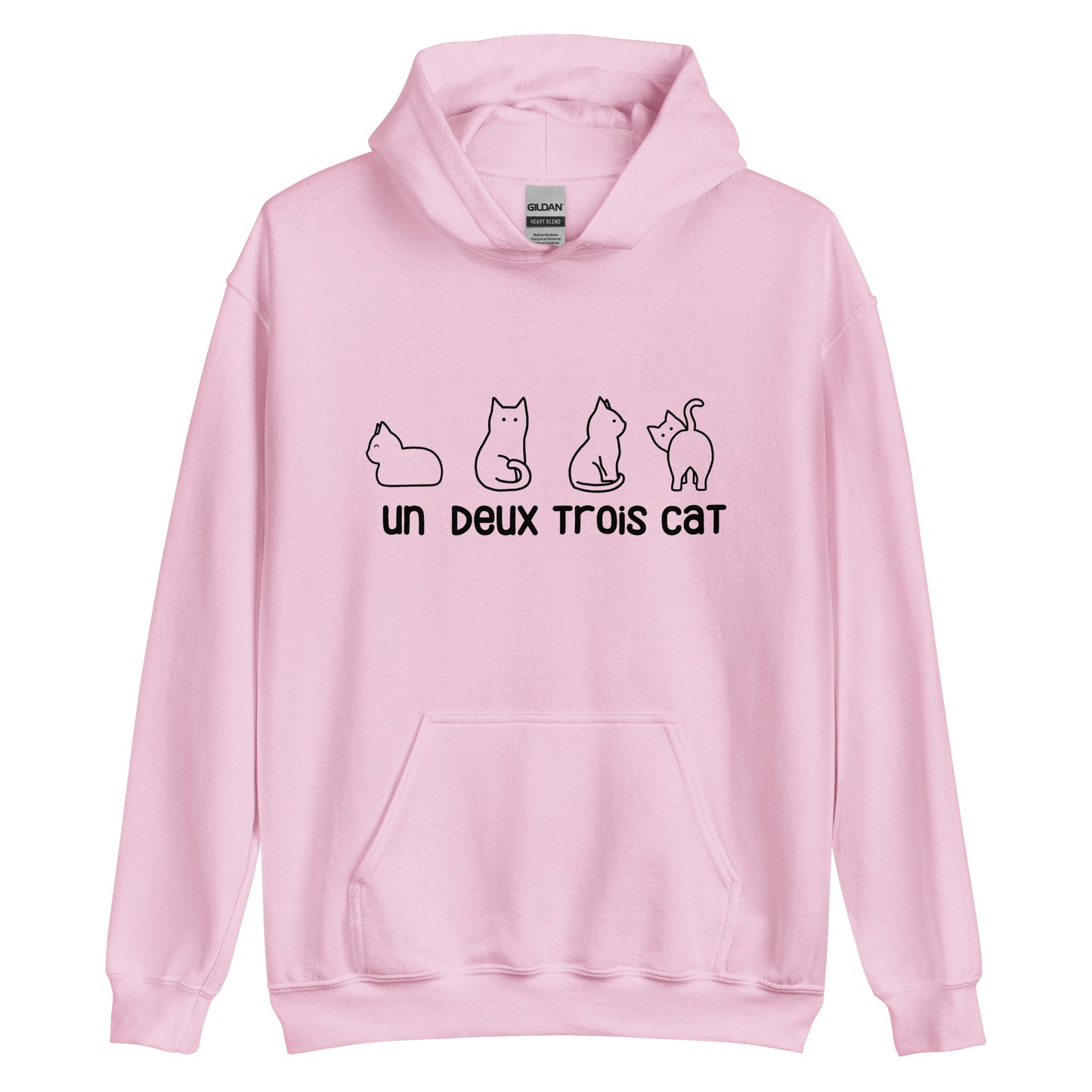 Un deux trois cat hoodie | funny quotes for cat lover | gift for cat mum / cat dad