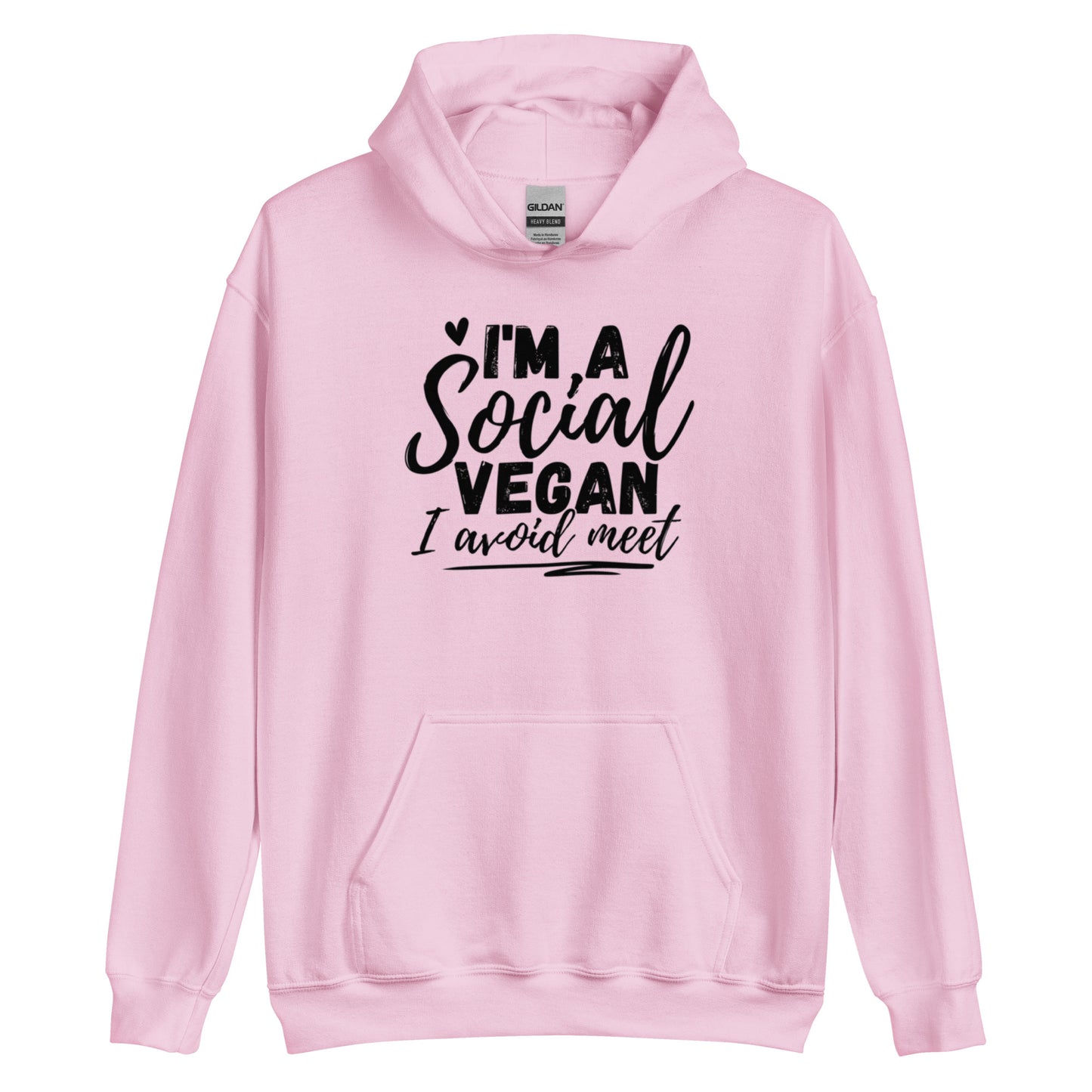 I’m a social vegan. I avoid meet Hoodie | Funny Eco friendly sustainable clothing - Jessie's Art Shop