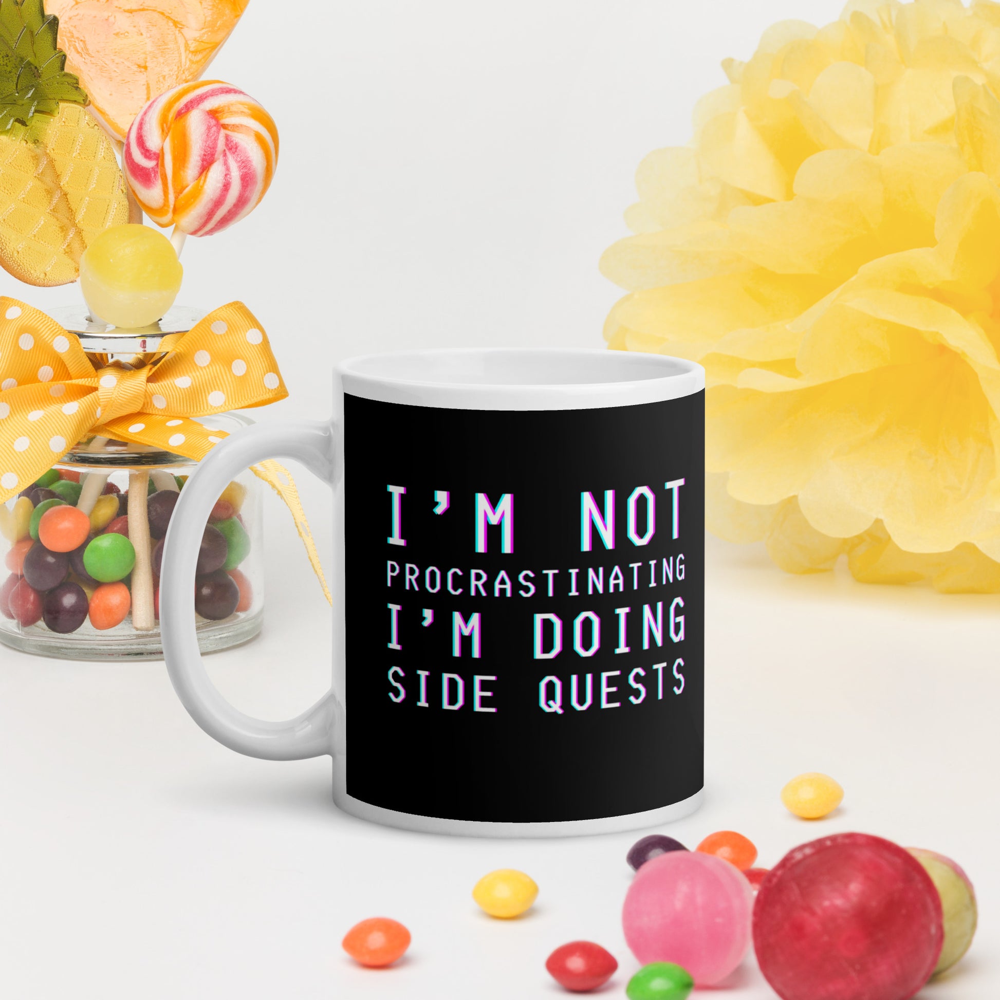 Gamer I’m doing side quests Mug | Wordart Design | Eco-Friendly Cup - Jessie's Art Shop