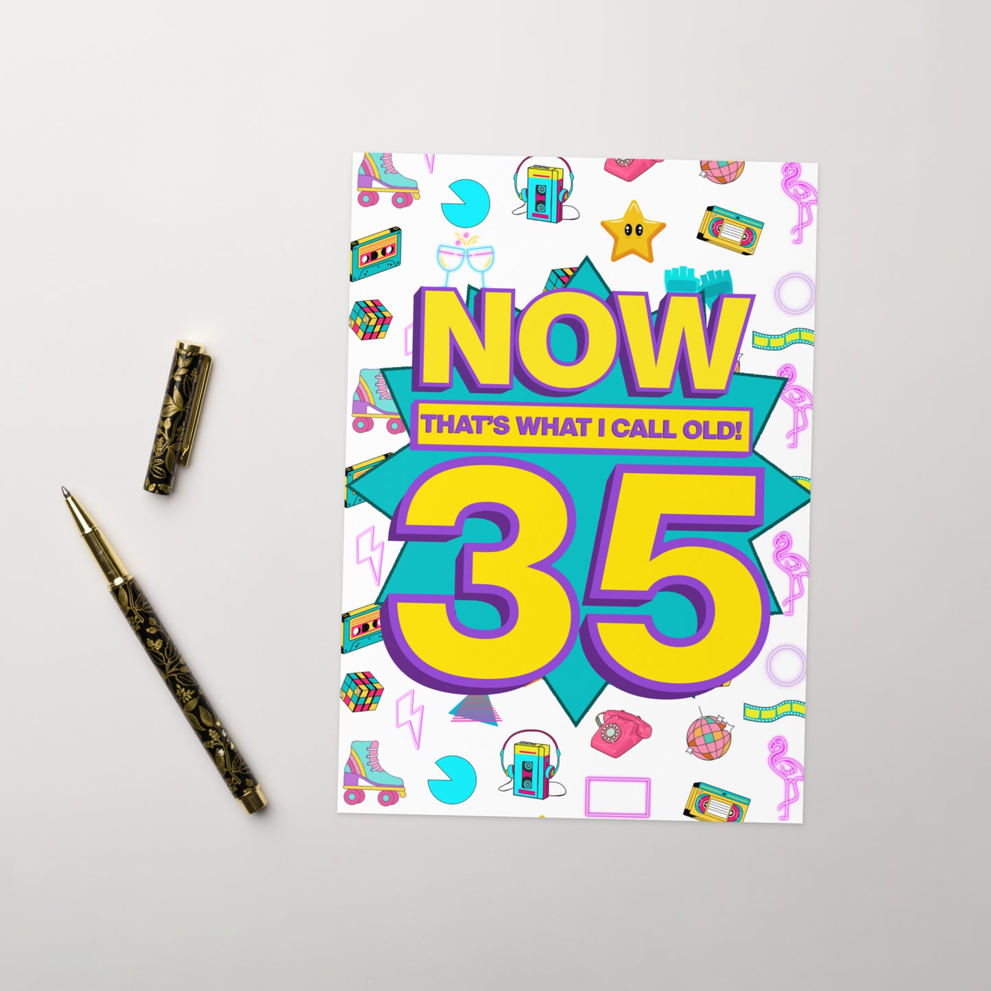 Carte d'anniversaire amusante pour mes 35 ans | C'est ce que j'appelle être vieux ! Carte A5 | 35 ans