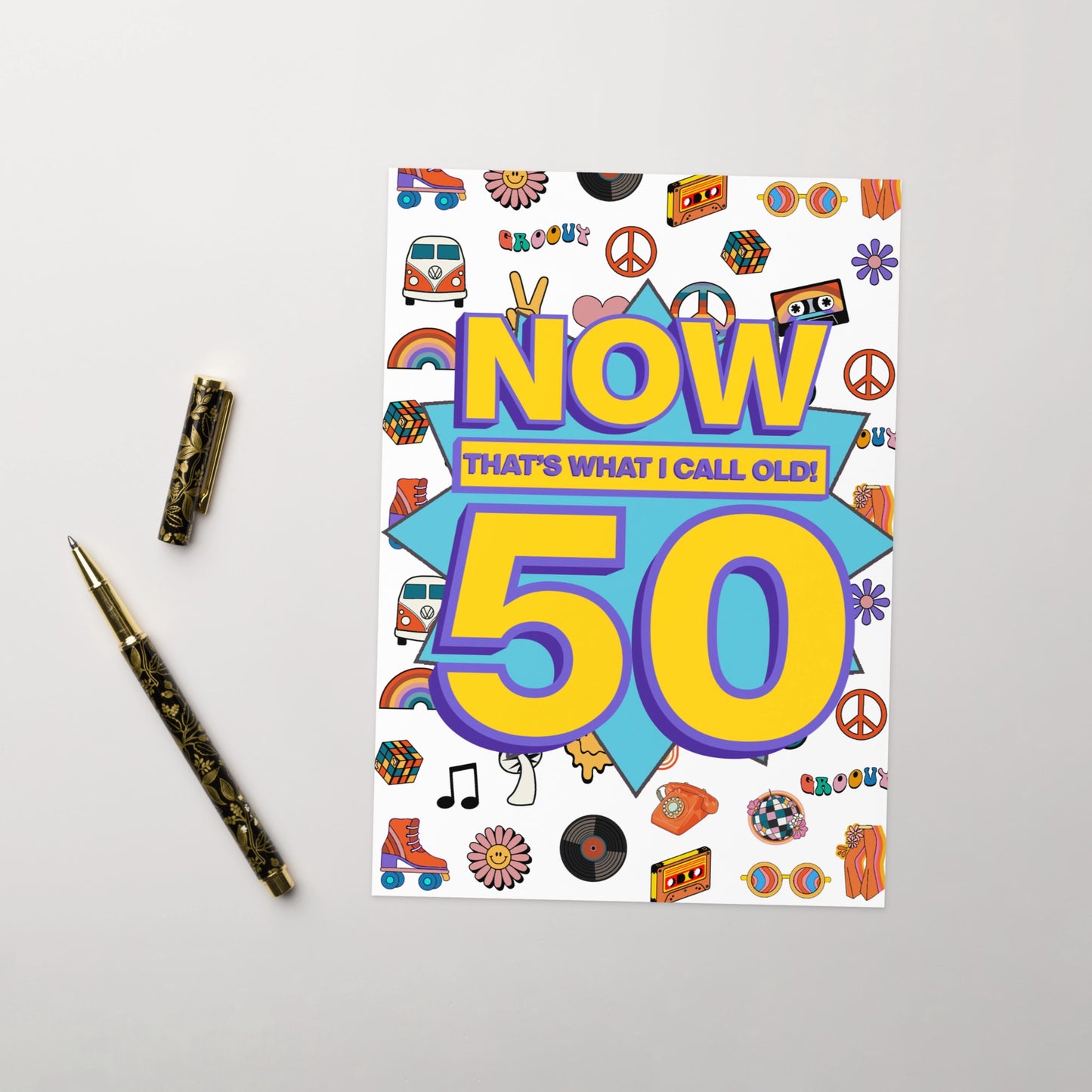 Carte d'anniversaire amusante pour les 50 ans | C'est ce que j'appelle être vieux ! Carte A5 | 50 ans