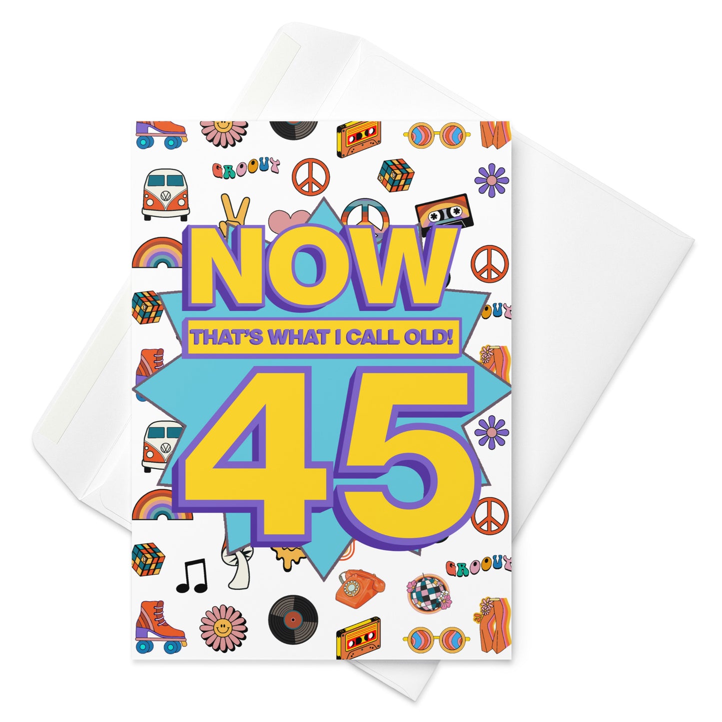 Carte d'anniversaire amusante pour mes 45 ans | C'est ce que j'appelle être vieux ! Carte A5 | 45 ans