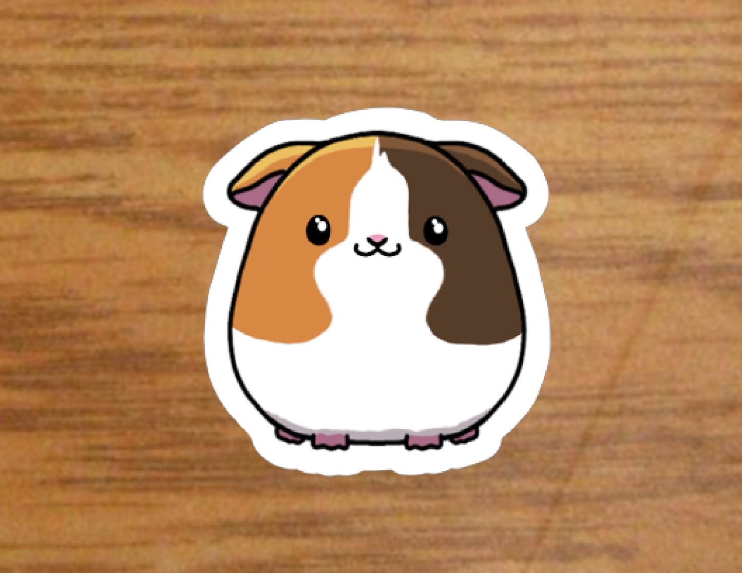 Kawaii Guinea Pig Sticker | Cute Pet Design | Eco-Friendly Vinyl - Jessie's Art Shop