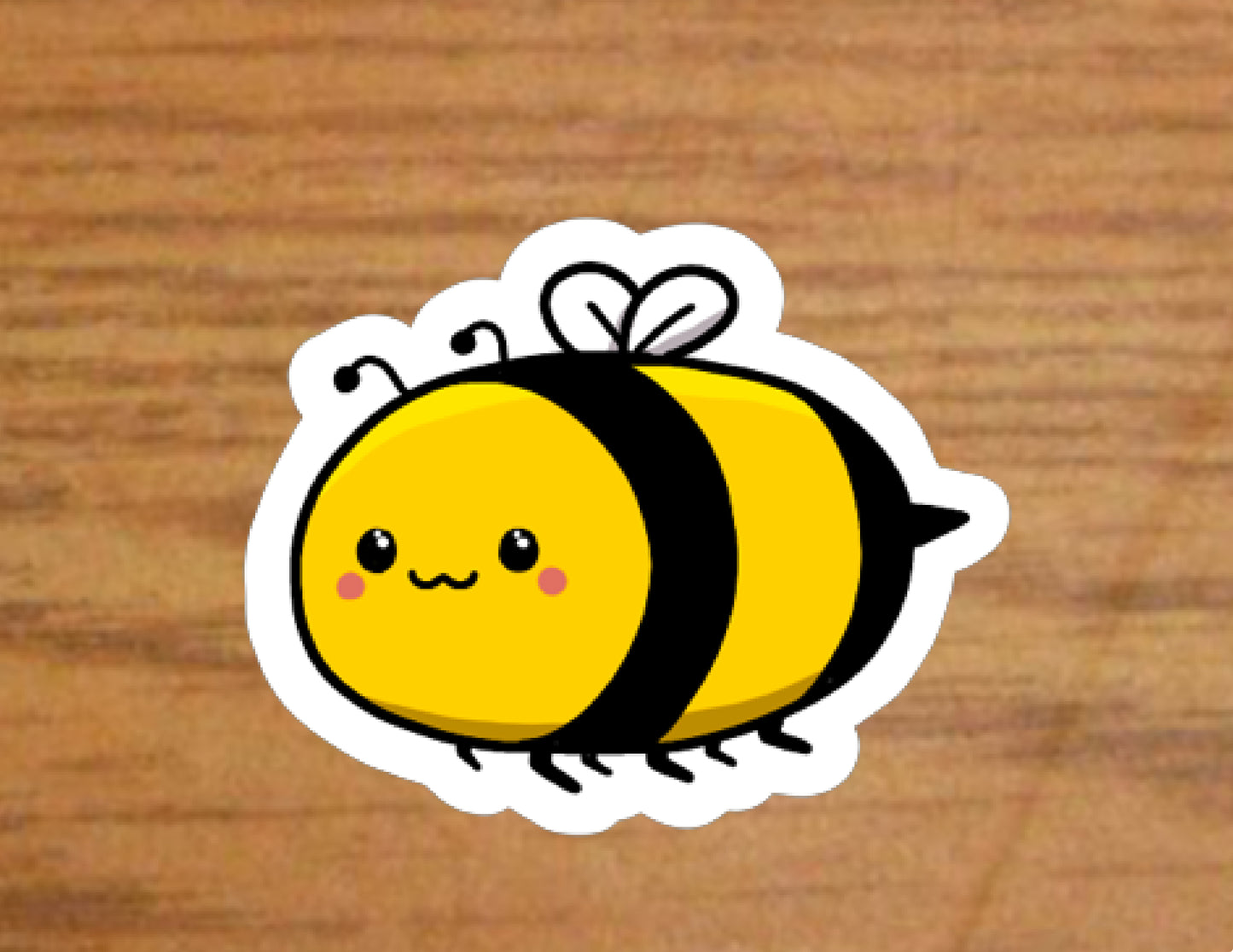 Kawaii Bumblebee Sticker | Cute Bee Design | Eco-Friendly Vinyl - Jessie's Art Shop