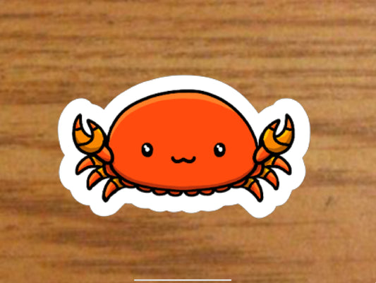 Cute Crab Kawaii sticker | premium high gloss sticker