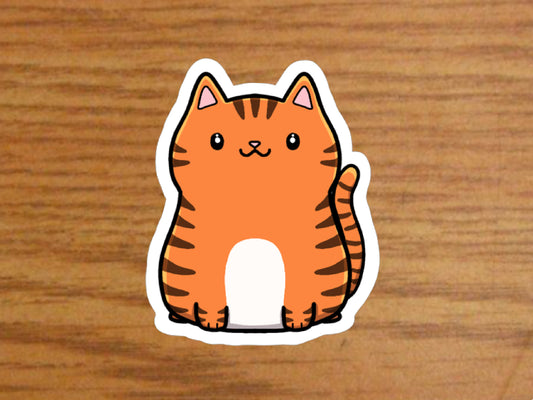 Cat Kawaii sticker | premium high gloss cute animal sticker | eco-friendly vinyl