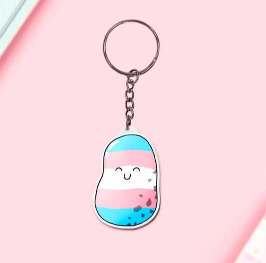 Trans potato keychain | cute transexual flag LGBTQ+ transgender pride accessory keyrings