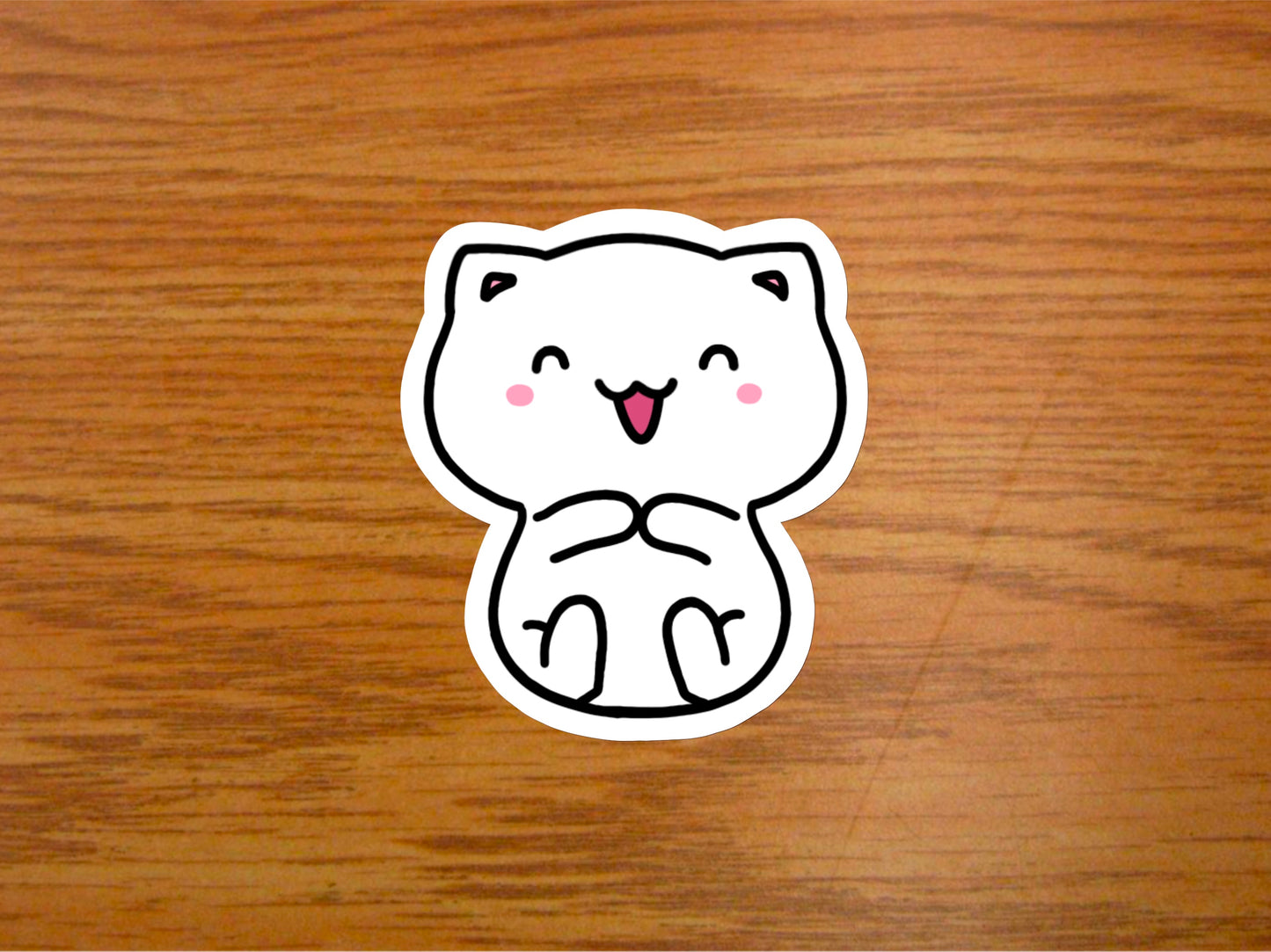 Kawaii Cat Stickers Pack | 7 Cute Kitty Designs | Eco-Friendly Vinyl - Jessie's Art Shop