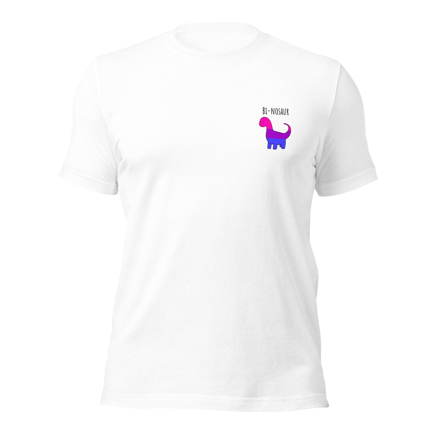 T-shirt bi-nosaure | drapeau bisexuel bisexuel fierté dinosaure | t-shirt écologique de qualité supérieure