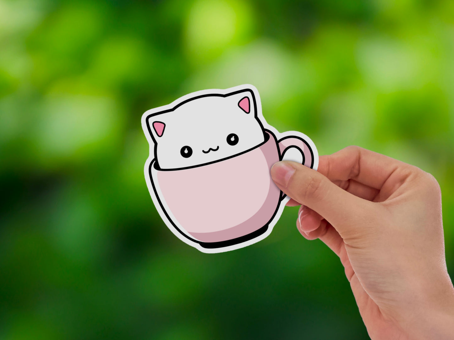 Kawaii Cat Stickers Pack | 7 Cute Kitty Designs | Eco-Friendly Vinyl - Jessie's Art Shop