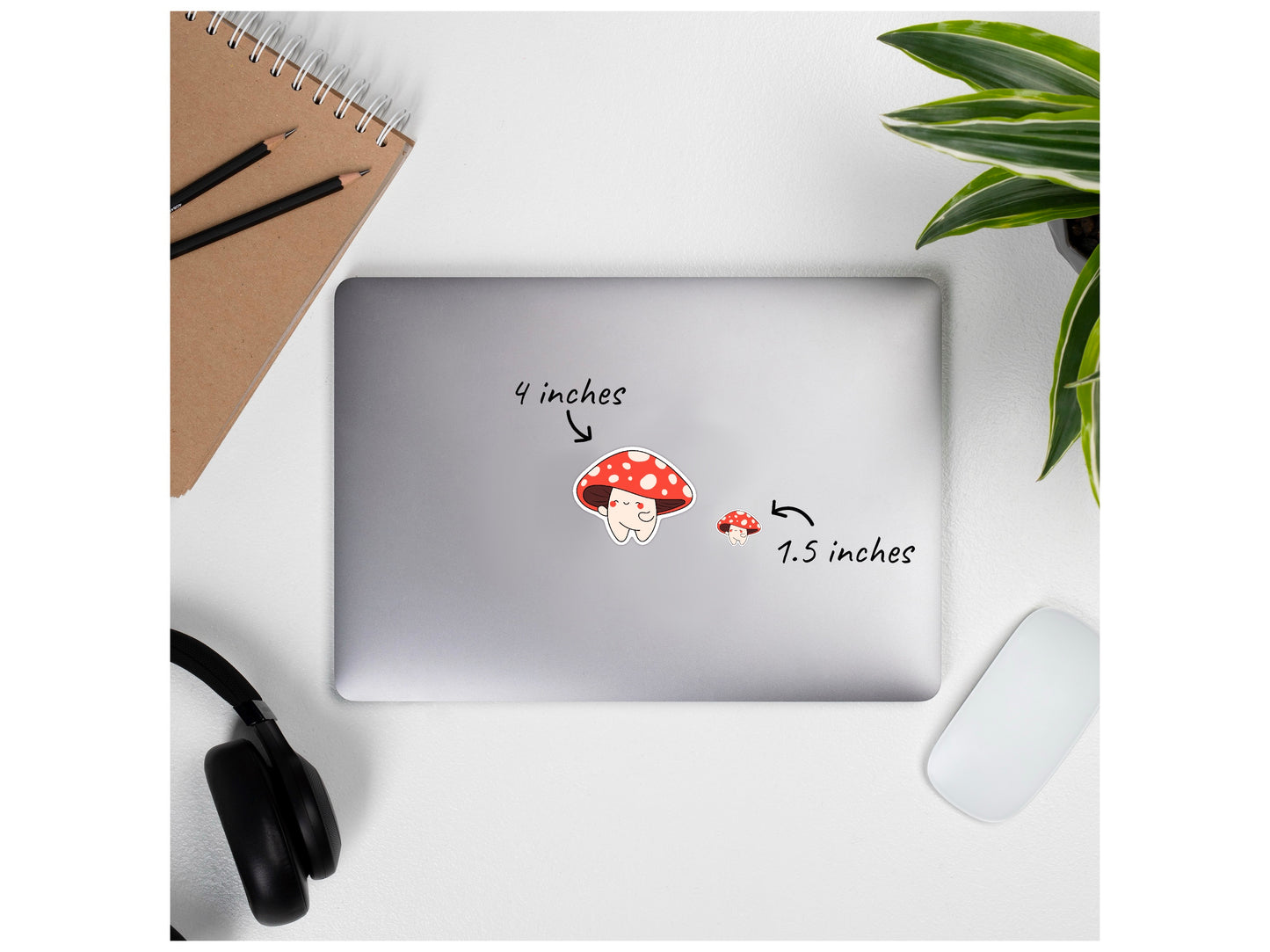 Cute kawaii mushroom sticker set | pack of mushroom stickers | premium high gloss eco-friendly vinyl