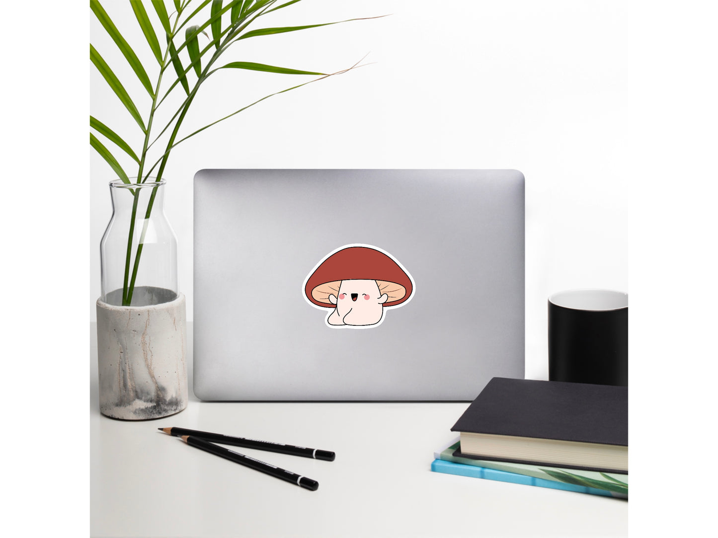 Cute kawaii mushroom sticker set | pack of mushroom stickers | premium high gloss eco-friendly vinyl