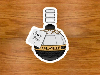 Sticker brillant et imperméable pour parfum La Villanelle | Killing Eve | Écologique et vegan