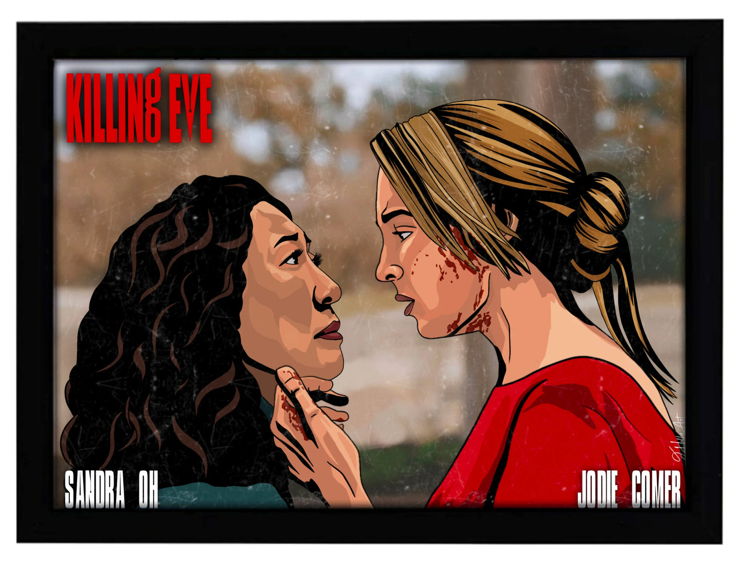 Impresión de Killing Eve | Final de la temporada 2 | Arte de Villanelle y Eve