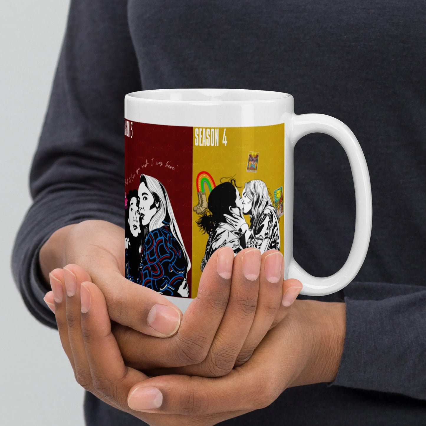 Taza de Killing Eve de 11 oz/15 oz | Diseño envolvente de las 4 estaciones | Taza ecológica | Taza grande