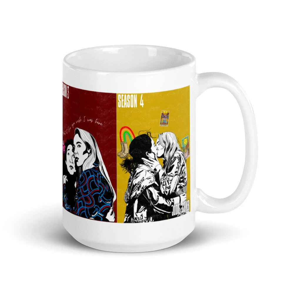 Taza de Killing Eve de 11 oz/15 oz | Diseño envolvente de las 4 estaciones | Taza ecológica | Taza grande