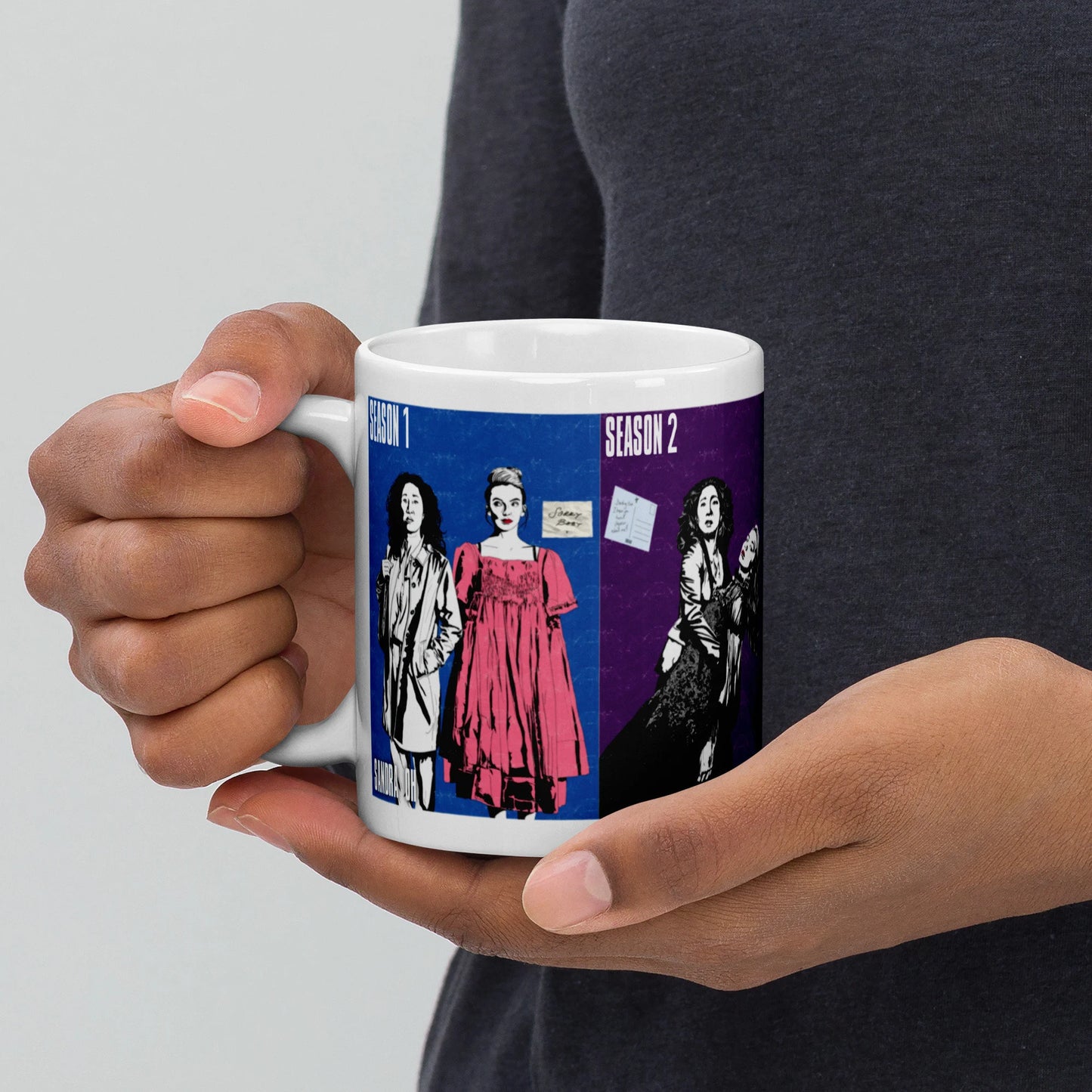 Taza de Killing Eve de 11 oz/15 oz | Diseño envolvente de las 4 estaciones | Taza ecológica | Taza grande