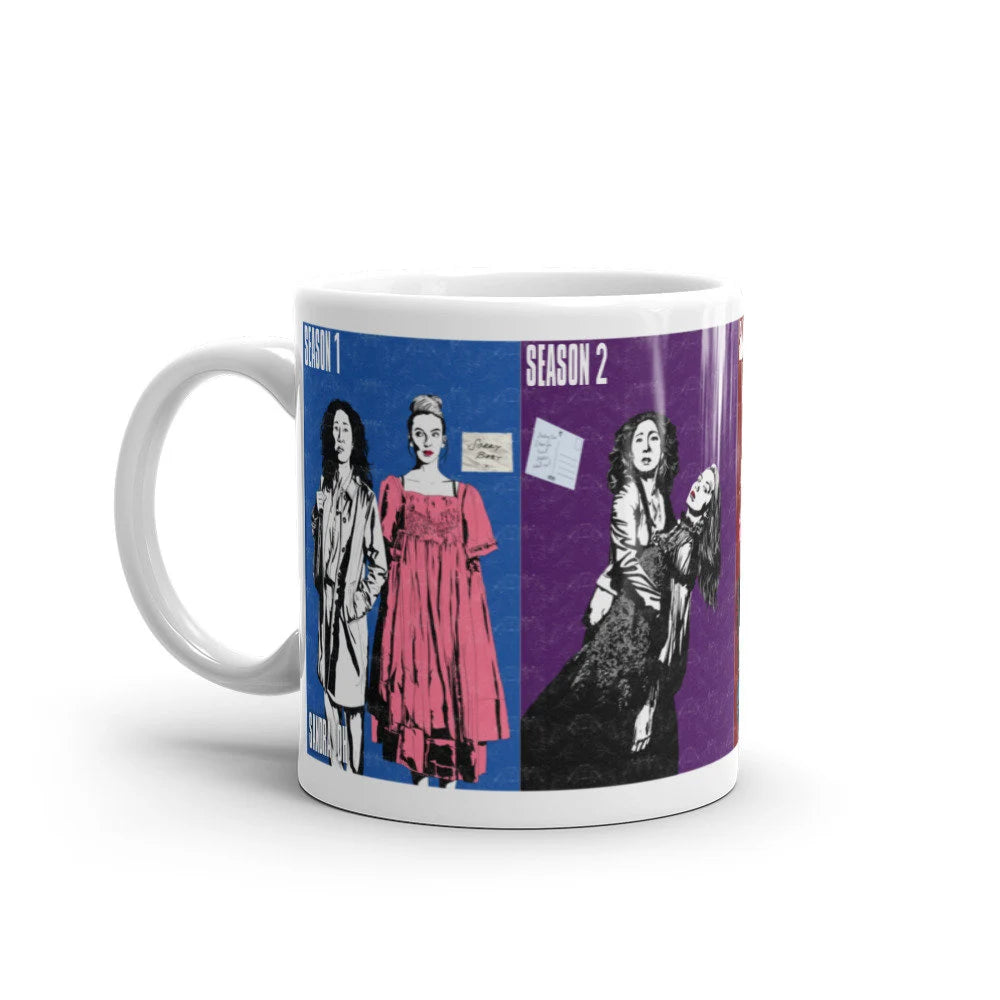 Tasse Killing Eve 11oz / 15oz | Design enveloppant 4 saisons | Tasse écologique | Grande tasse