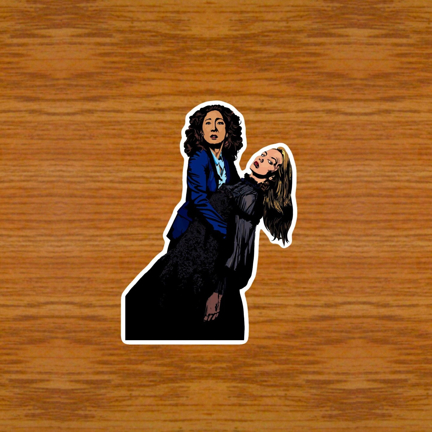 Villanelle and Eve Season 2 sticker | Killing Eve | Eco friendly - Jessie's Art Shop