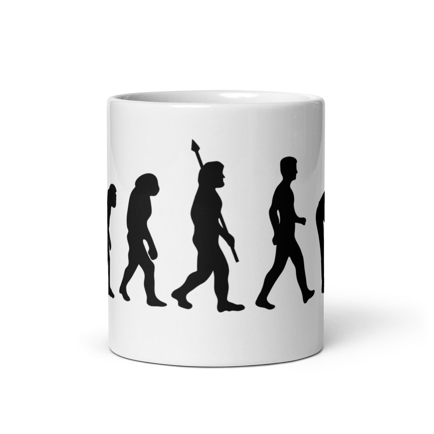 Tasse de 11 oz / 15 oz avec ramasseur de crottes de chien Evolution of Man | conception enveloppante | tasse écologique | grande tasse