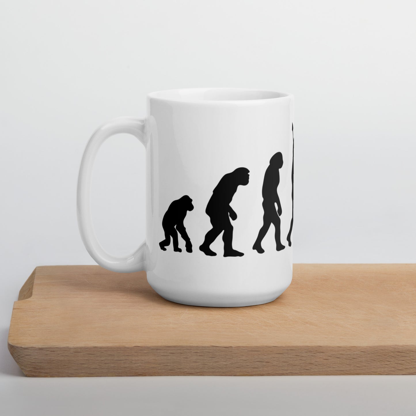 Tasse de 11 oz / 15 oz avec ramasseur de crottes de chien Evolution of Man | conception enveloppante | tasse écologique | grande tasse