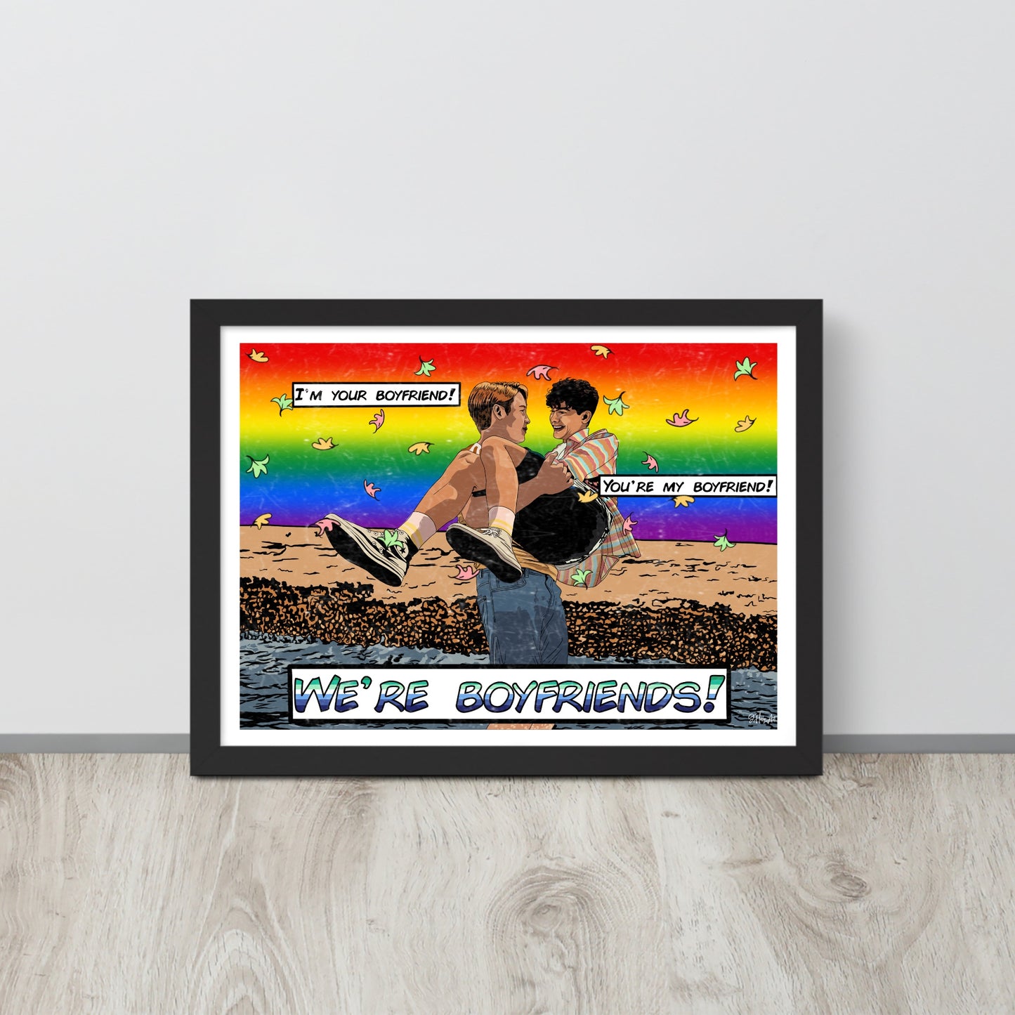 Nick and Charlie art print | we’re boyfriends! LGBTQ+ poster | Heartstopper