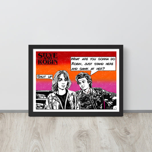 Stranger things art print | Steve and Robin 2 poster | JHollyArt fanart