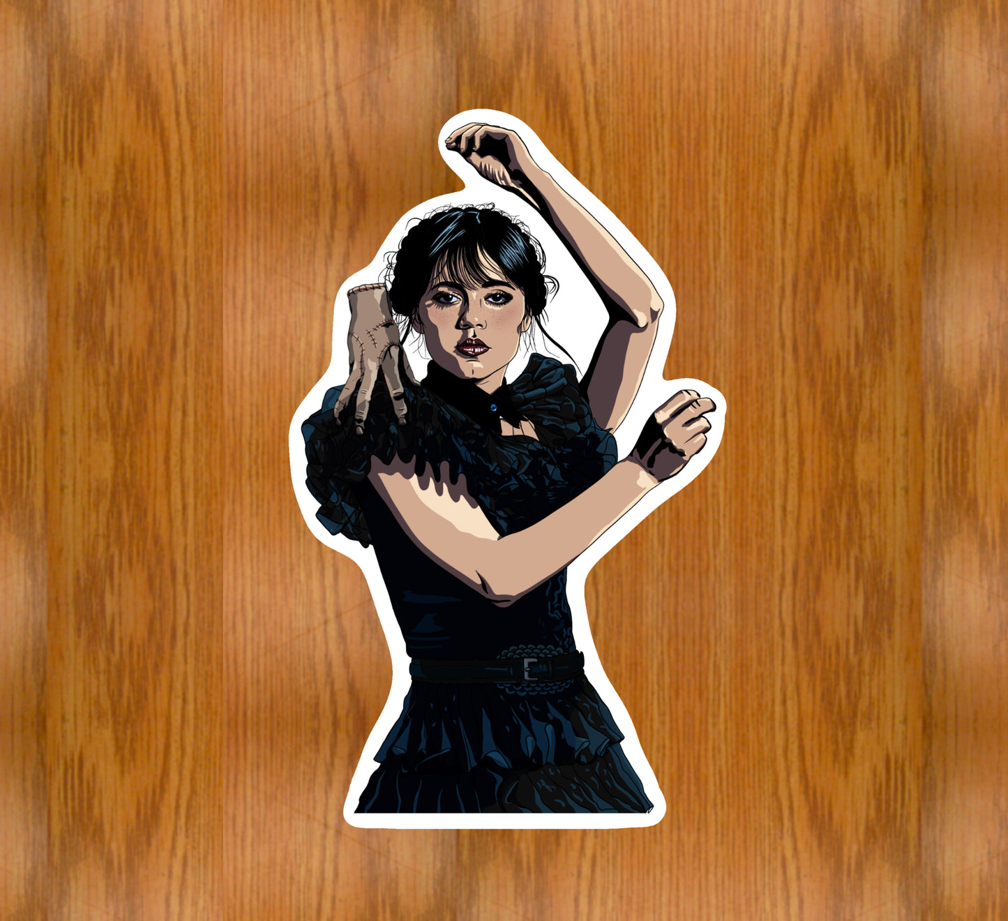 Wednesday Dance Scene Sticker | Viral Black Dress Moment | Fan Art - Jessie's Art Shop